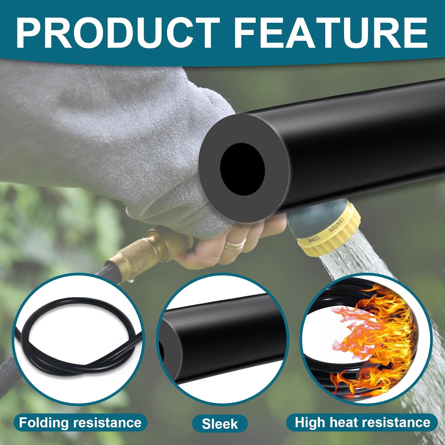 Vacuum Hose Automotive, 3/8""(10mm) ID Vacuum Hose, 10FT Vacuum Lines Automotive, 130PSI Max Pressure Silicone Vacuum Hose, Vacuum Tube Black., Va-10-10FT - Image 5