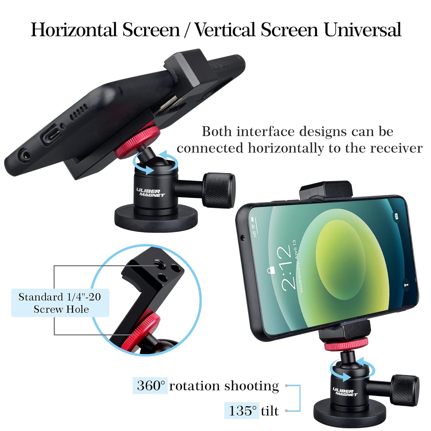 ULIBERMAGNET Magnetic Phone Mount,Magnetic Phone Holder for Car,Gym,Strong Rubber Magnet Mobile Phone Cradles Compatible with Smartphone for Car,Truck,Jeep,Refrigerator,Boats,Motorcycles - Image 4