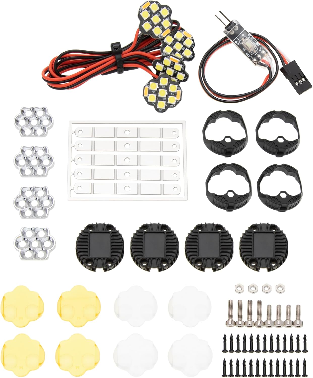 MEUS RACING RC Car LED Lights Kit - 1/10 & 1/8 Scale RC Crawler Accessories for Axial SCX10, Wraith, Traxxas TRX4 & TRX6, Redcat Gen8 Upgrades - Image 3