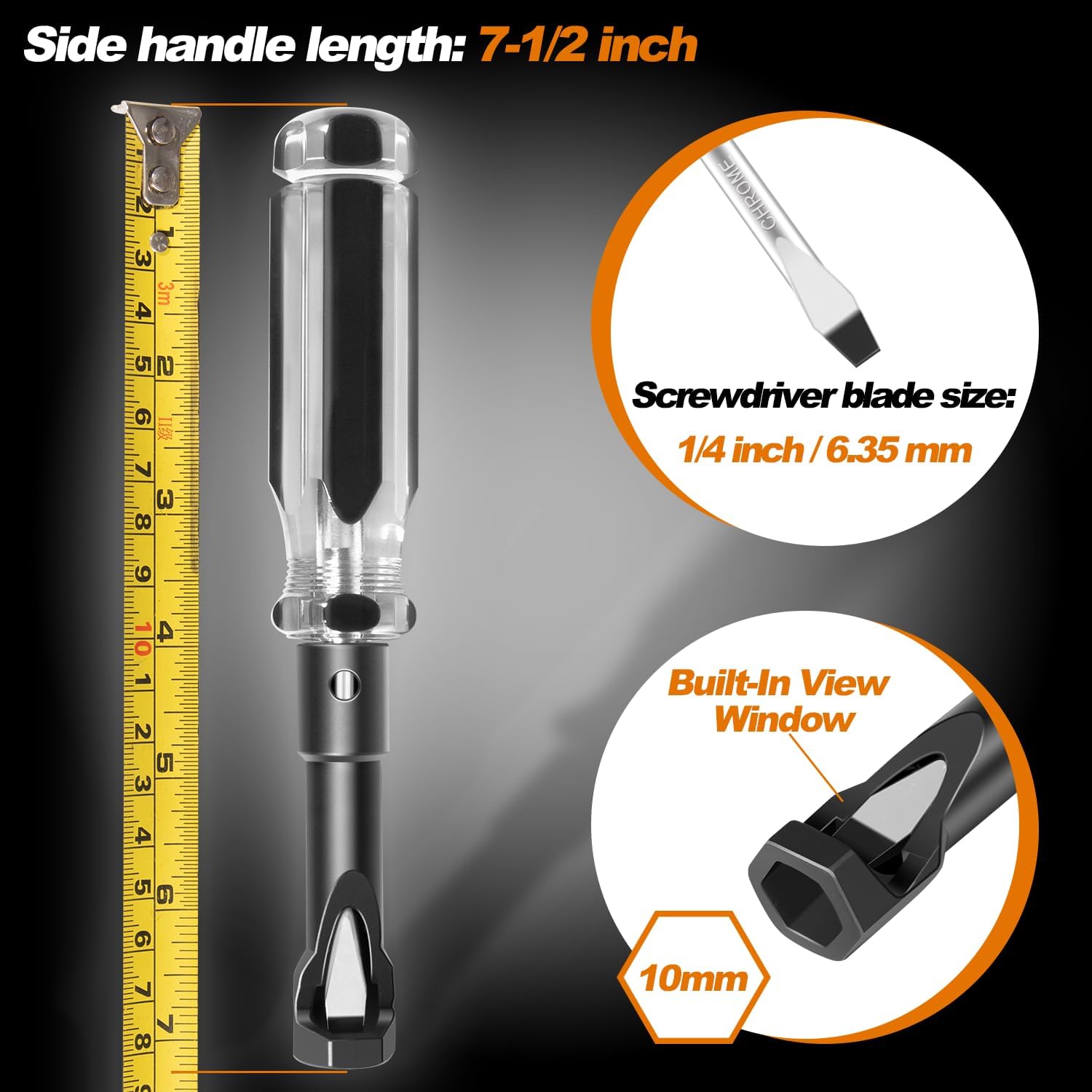 LAIKOU 10mm Jam Nut Valve Adjustment Tool - Slotted Valve Lash Adjusting Stud, Compatible with Honda Nissan Toyota Vehicle Engines - 648827 Valve Lapping Guiding Removal Tool (10mm) - Image 4