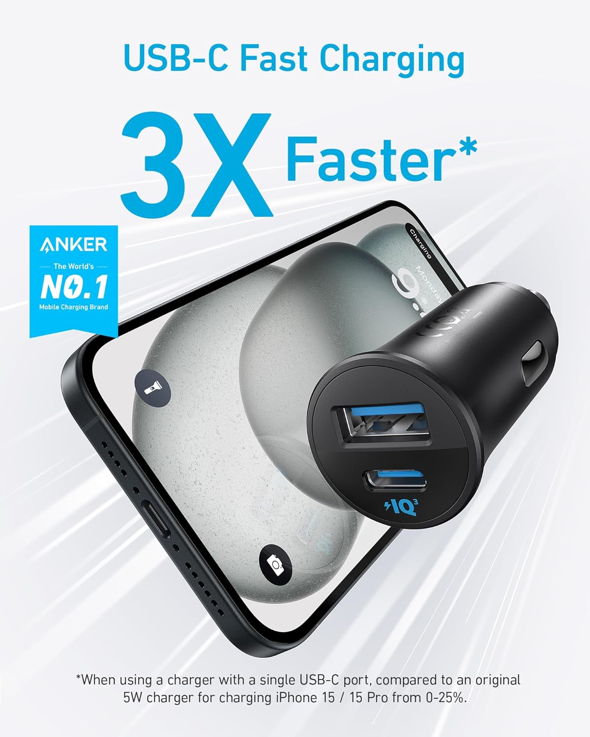 Anker USB-C Car Charger, 2-Pack 30W 2-Port Type-C Car Adapter, Cigarette Lighter Adapter with Power IQ 3.0,for iPhone 17/16/15/14/13 Series,Samsung Galaxy S25/S24/S23/S22/S21 Series,iPad Pro,AirPods - Image 2