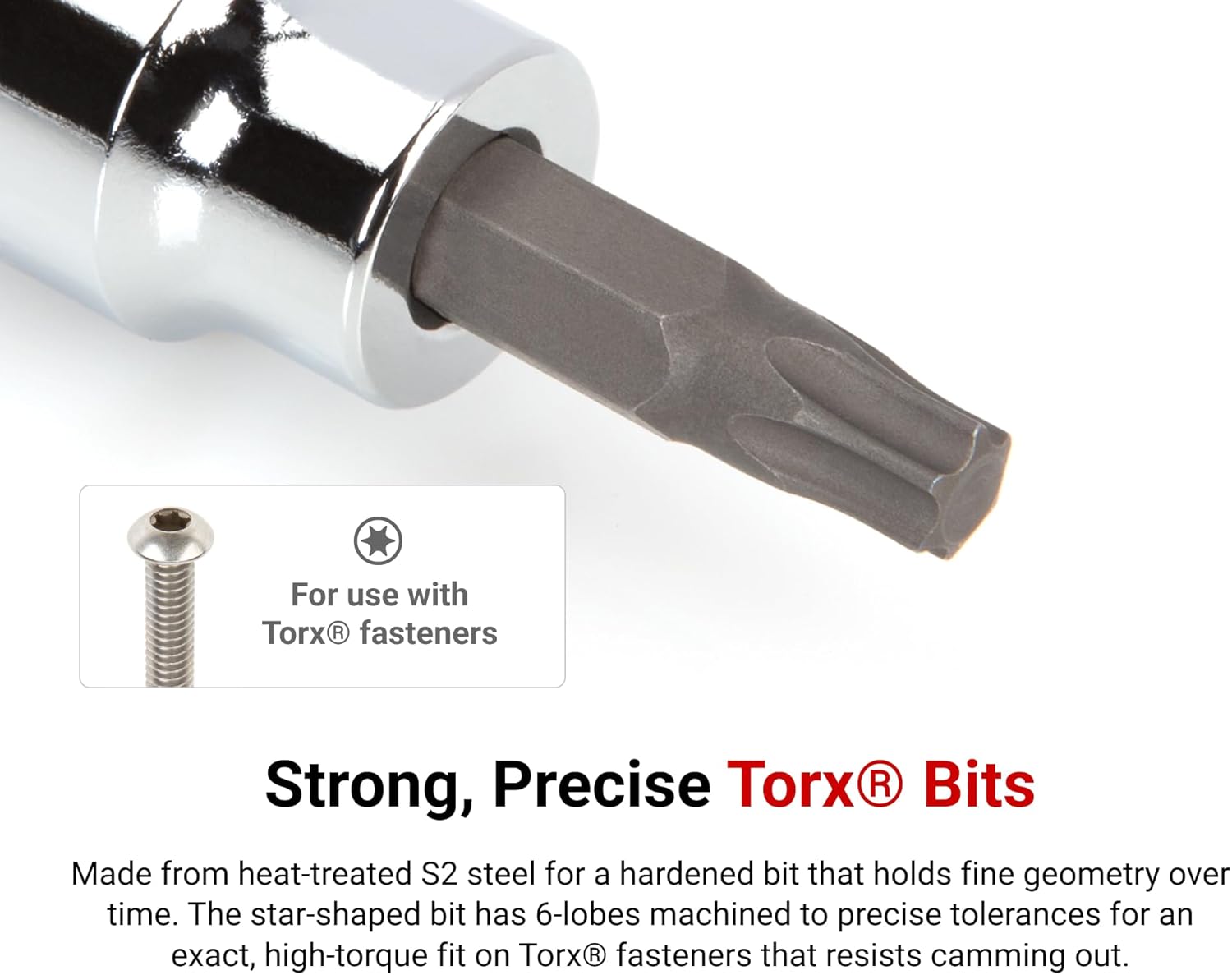 TEKTON 3/8 Inch Drive x T50 Long Torx Bit Socket | SHB14450 - Image 2