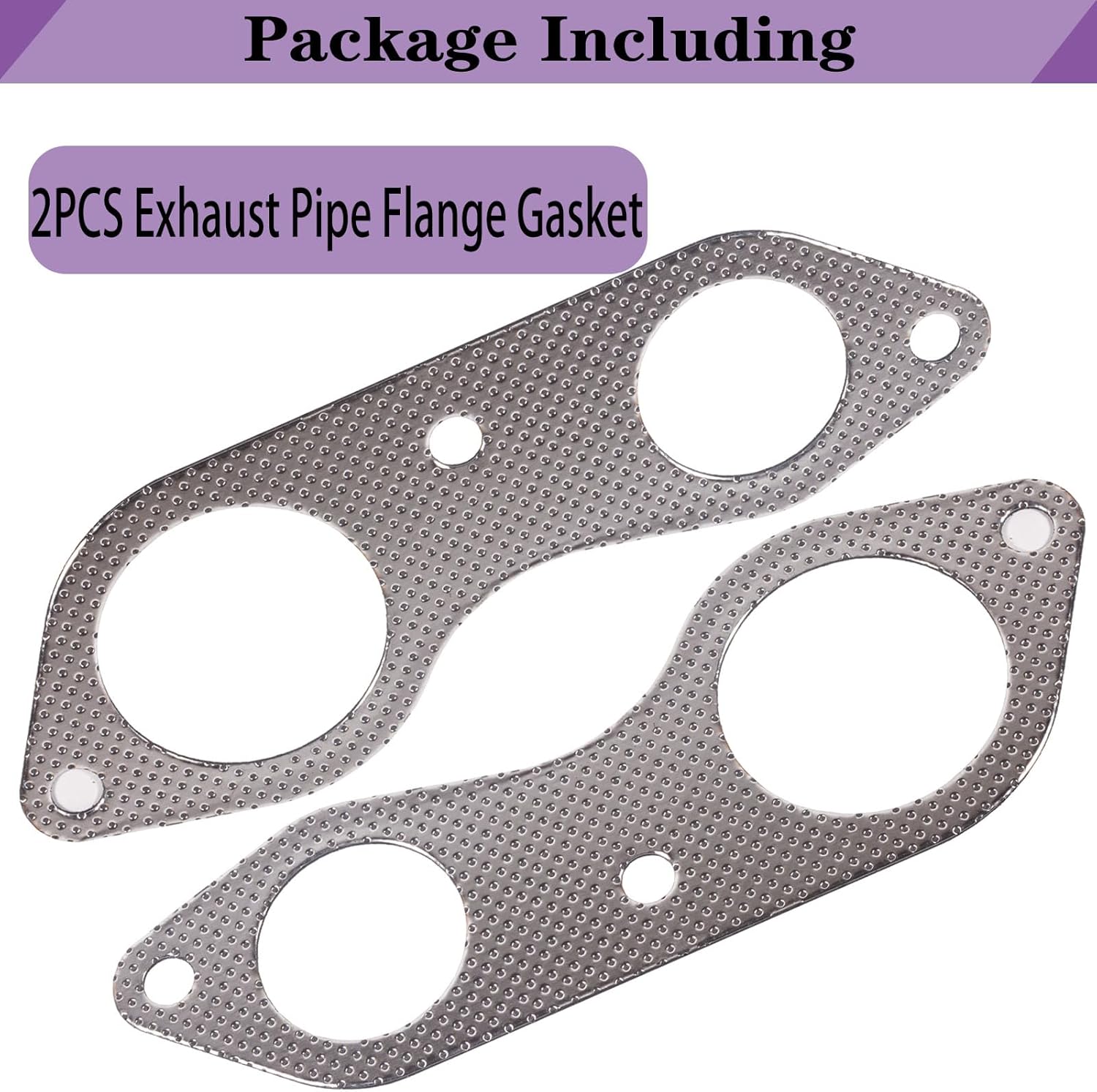31575 (2PCS) Exhaust Pipe Flange Gasket For CHEVROLET,GMC,C1500 PICKUP SUBURBAN,C2500 PICKUP SUBURBAN K1500 PICKUP SUBURBAN K2500 PICKUP SUBURBAN 1996 1997 1998 1999;CADILLAC ESCALADE 1999-2000 - Image 3