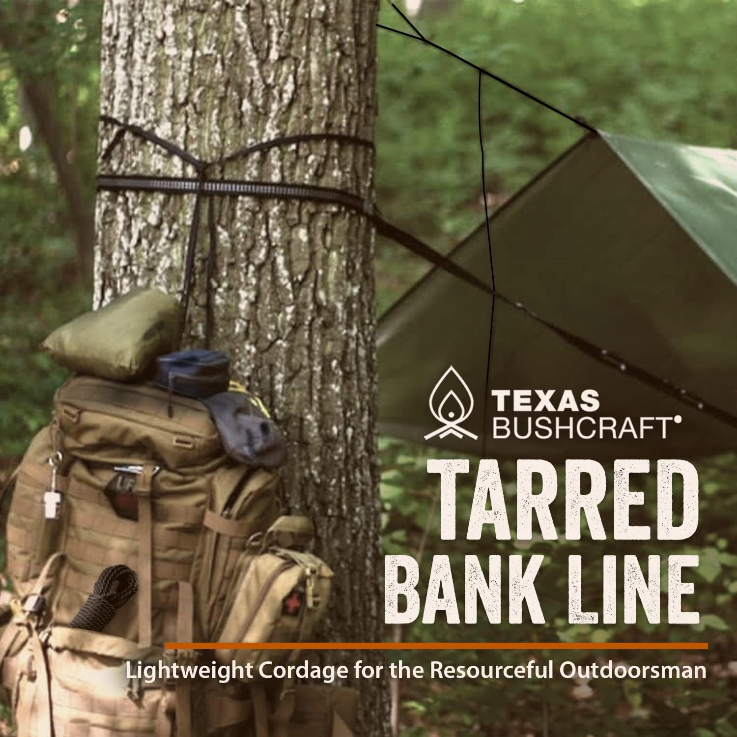 Texas Bushcraft Tarred Bank Line Twine - #36 Black Nylon String for Fishing, Camping and Outdoor Survival – Strong, Weather Resistant Bankline Cordage for Trotline - Image 2