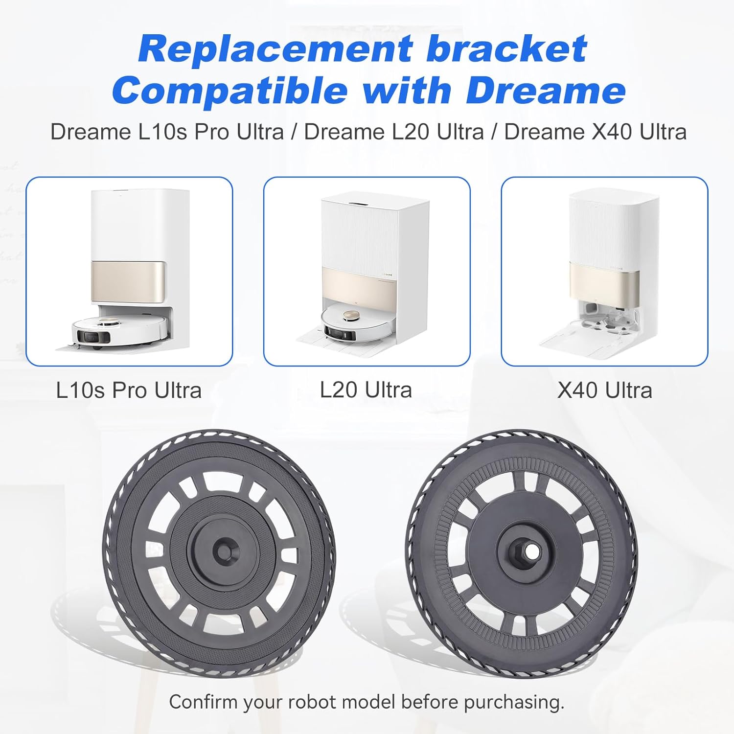 Mop Pad Plate Accessories for Dreame L10s Pro Ultra Heat/L10s Ultra Gen2/X30 Ultra/X40 Ultra/L20 Ultra/X40 Master/L40 Ultra,Mova E30 Vacuum Cleaner - Board Holder Replacement Mop Tray Part Attachment - Image 3