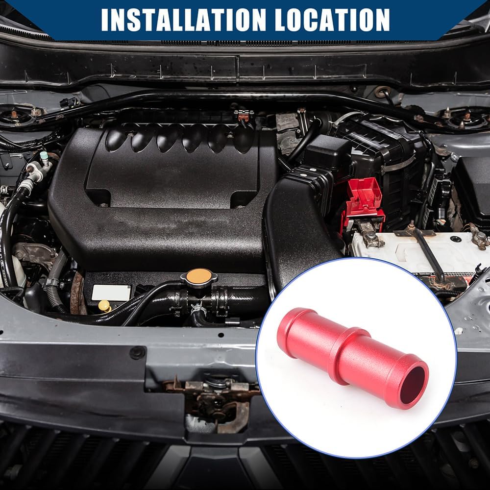 Aluminum Heater Hose Connector Compatible with 370Z Infiniti G35 G37 QX50 Q60 Q70 M35 M37 Replacement#92417-JK20A - Image 6