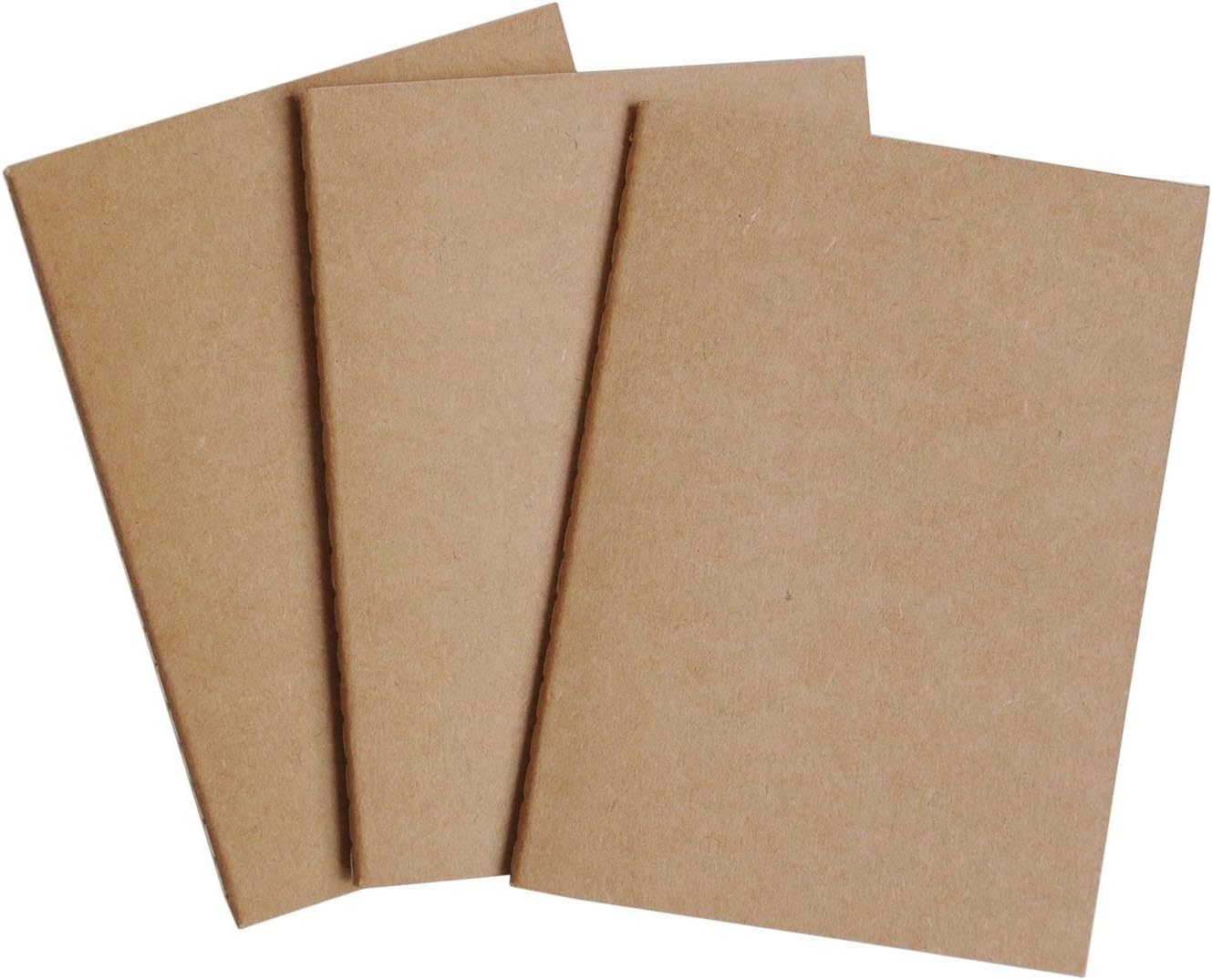 Wanderings Blank Passport Size Travelers Notebook Inserts | 3.5" x 5" (9 x 12.7cm) | 80 GSM Paper | 3 Hand-sewn Booklets / 180 Pages |Travelers Notebook Refills for Journals, Diaries, Planners