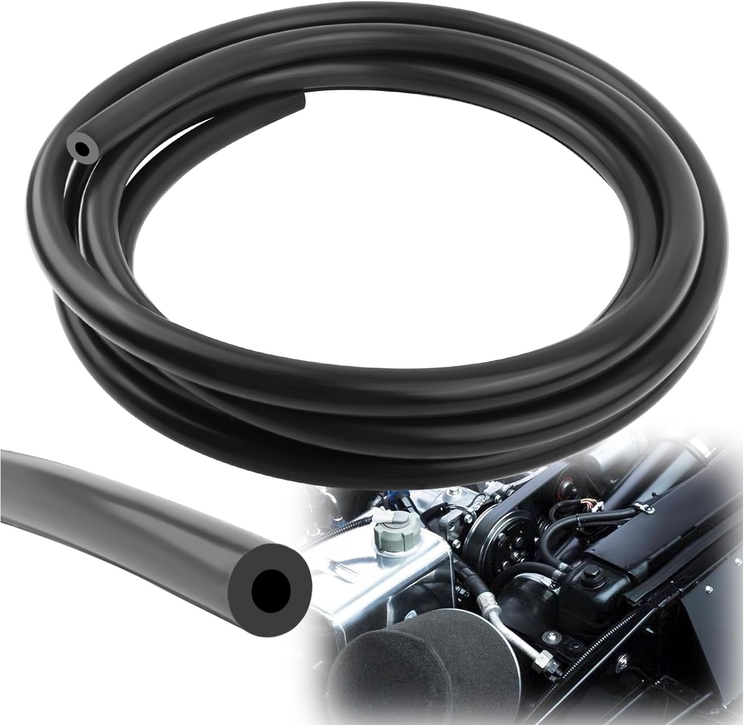 10Ft Vacuum Hose Automotive,ID 5/32 Inch (4mm) Silicone Vacuum Hose for Transporting Air and Water,Universal Vacuum Lines Automotive Accessories for Car Truck SUV