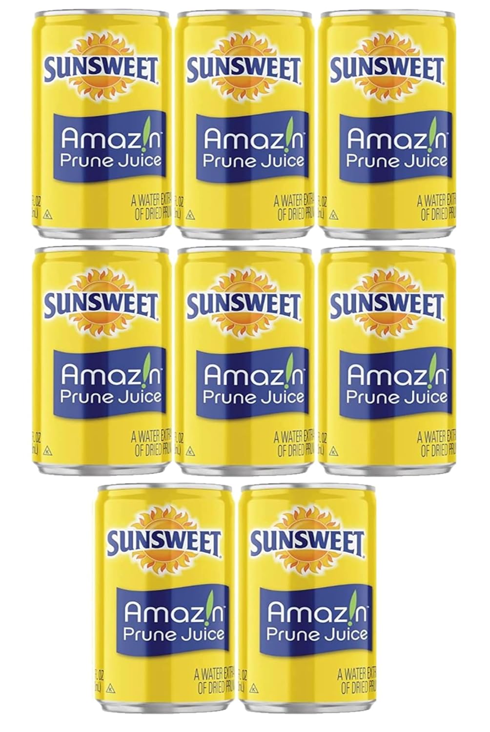 Sunsweet Prune Juice - Pack of 8 Cans - 7.5 oz Cans - Amazin Prune Juice - Excellent Source of Fiber - Keep Your Digestive System in Balance