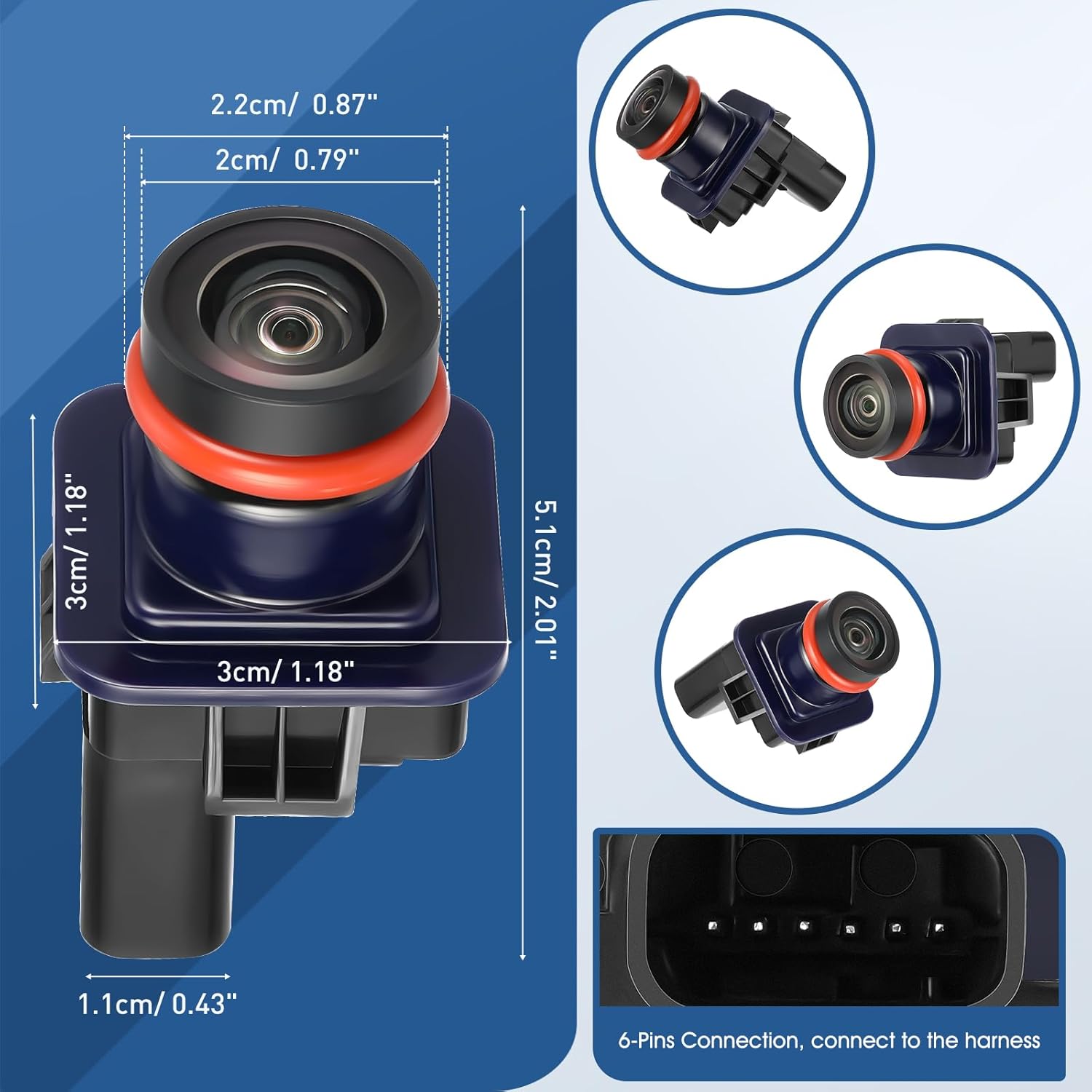 Rear View Backup Reverse Camera Fit for Lincoln MKS 2013-2016,Safety Parking Back Up Assist Camera OE Number EA5T-19G490-AA EA5T19G490AA EA5Z-19G490-B DA5Z-19G490-A - Image 5