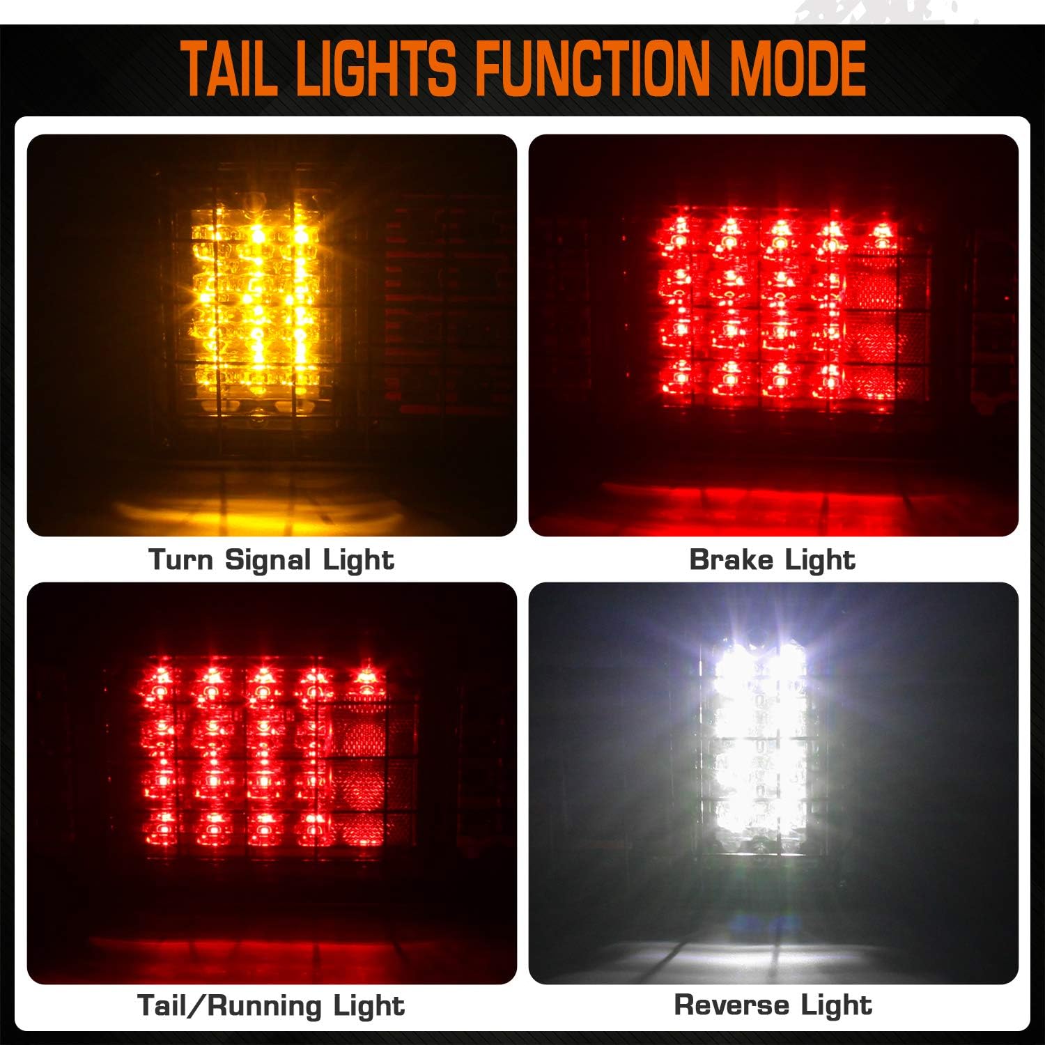 LINKITOM 40 LED Truck Tail Light Bar, Super Bright Turn Signal Brake Reverse Tail Light with Iron Net Protection for 10-30 Volt Truck Boat Snowmobile Trailer Pickup RV Camper UTV UTE Vans - Image 4