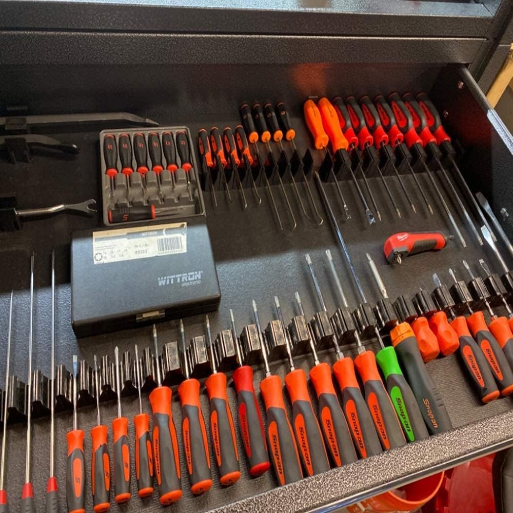 ToolBox Widget Screwdriver Organizer Pro Series 4.0 – Magnetic Holder for Tool Drawers – Modular Toolbox Organizer System – Tool Storage for Professional & DIY Mechanics - 1 Pack, 12 Holders - Image 6