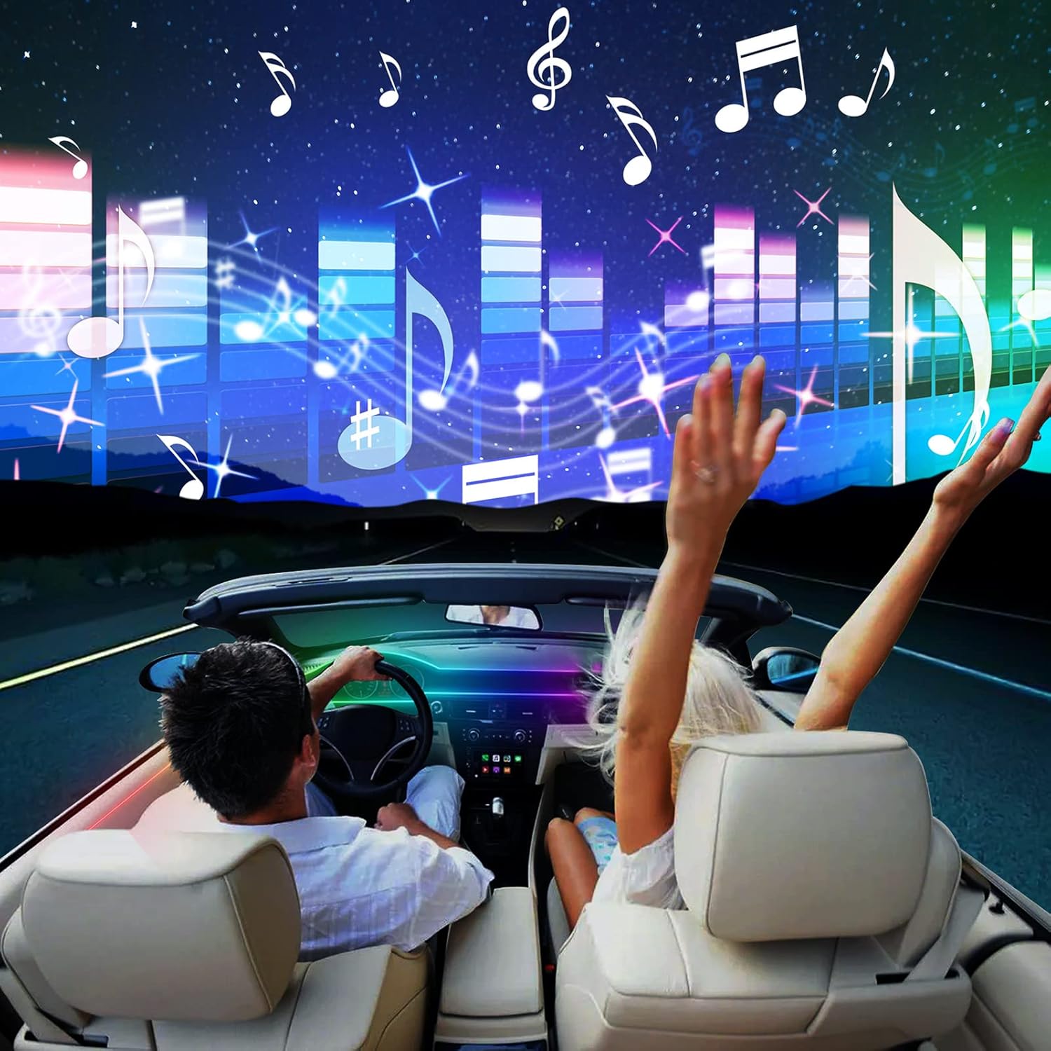 Dreamcolor Acrylic Interior Car LED Strip Light 43-inch, which fit for dreamcolor Main Controller Module and Sub-Controller Module kit (not Including) of the LED LAMP APP - Image 6