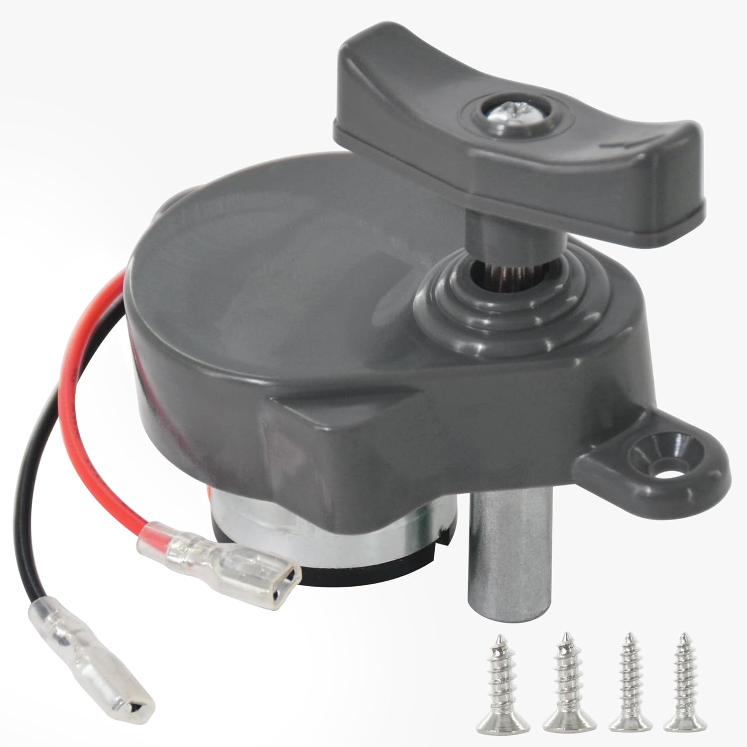 RV Fan Vent K6010-81 17 RPM Lift Motor B Series Roof Vents with Powered Lifts - Gray Cap