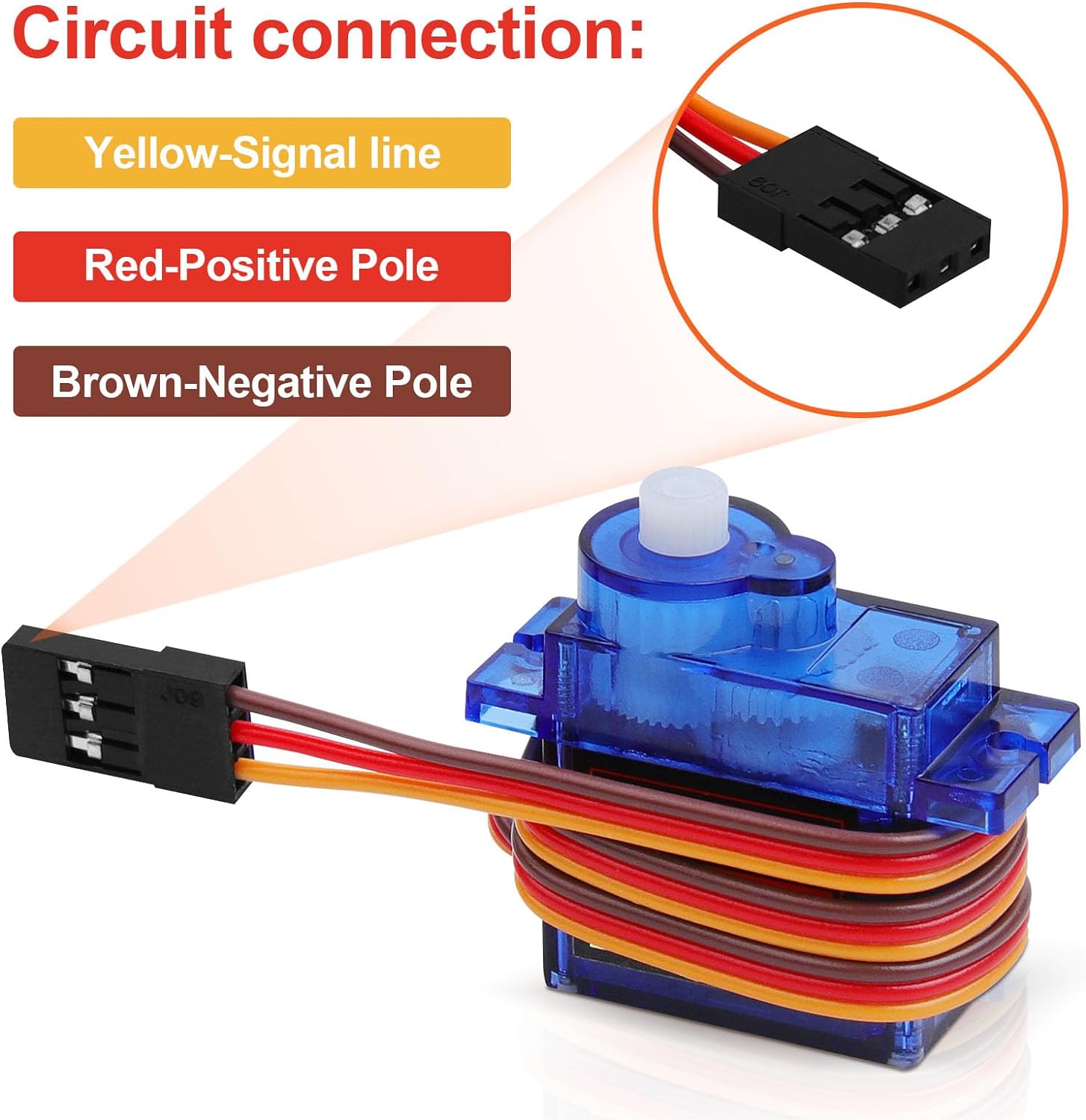 RC Servo 5Pcs SG90 9g Micro Servos for RC Robot Helicopter Airplane Controls Car Boat Mini Servo - Image 3