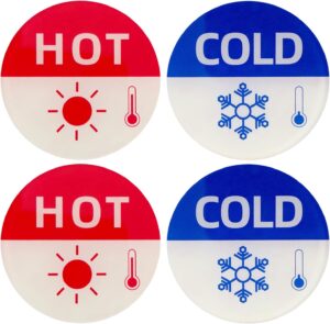4 Pack Hot and Cold Water Stickers ...
