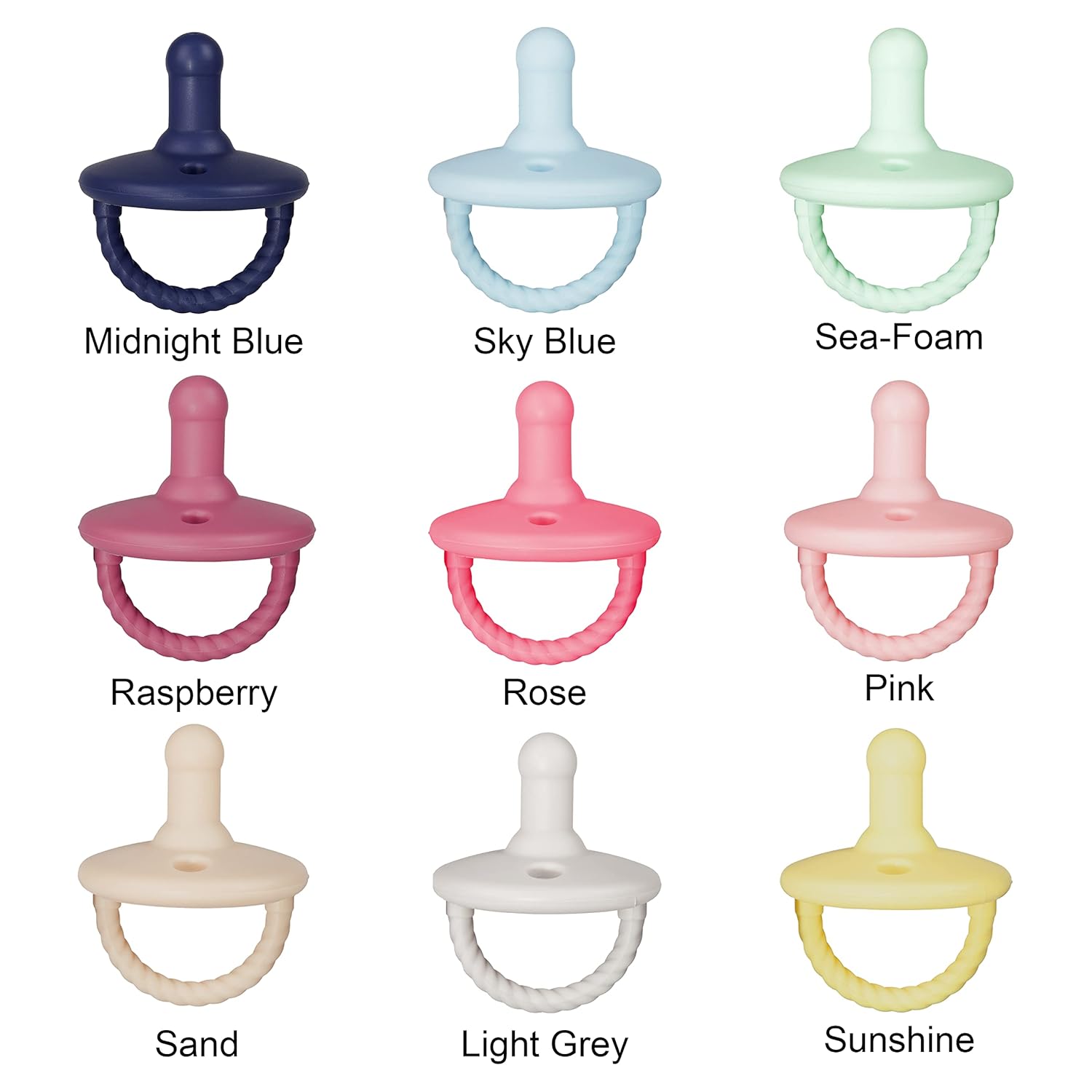 Sweet Child Pacifiers 0-18 Months, Set of 6 Ultra-Light Silicone Binkies with Collapsible Handle & 3 Air Holes for Added Safety, Best Newborn Pacifiers for Baby Boys Or Girls - Image 8