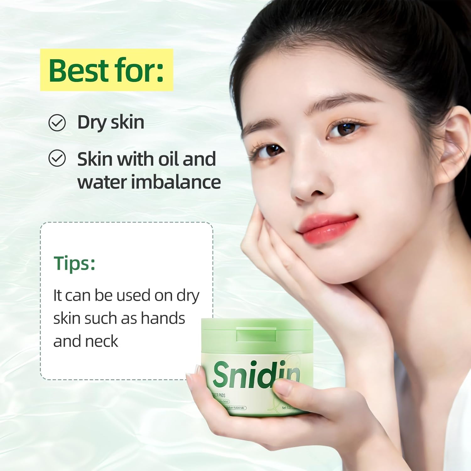 Toner Pads - with Centella Asiatica Extract and Collagen, Improves Uneven Skin Tone & Deep Hydration, Targets Dark Spots and Dull Skin, Ideal for All Skin Types - 70 Pads - Image 5
