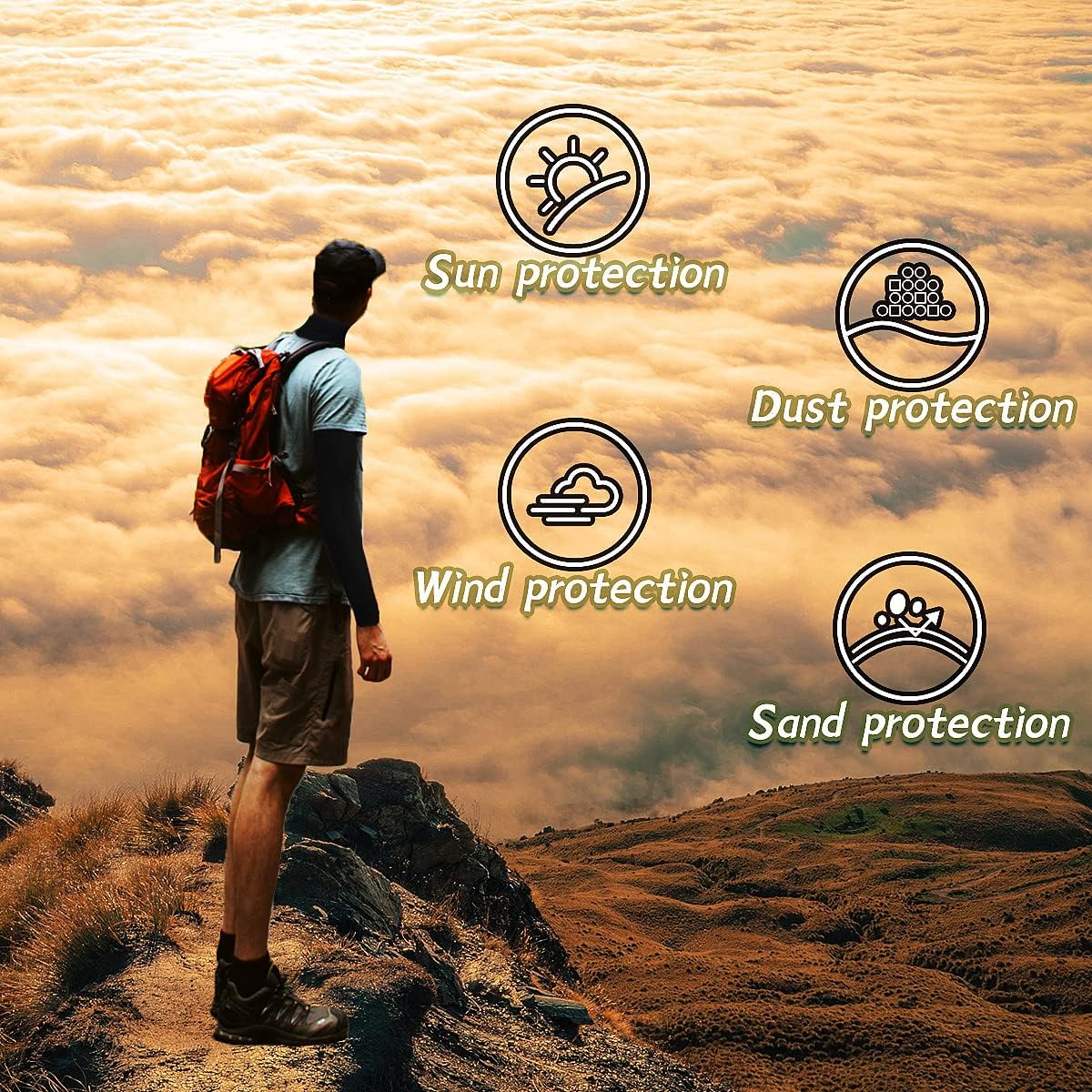 Neck Gaiter Face Cover Bandana Mask Scarf, Breathable Sun& Dust-proof for Cycling Running Fishing Hiking - Image 7