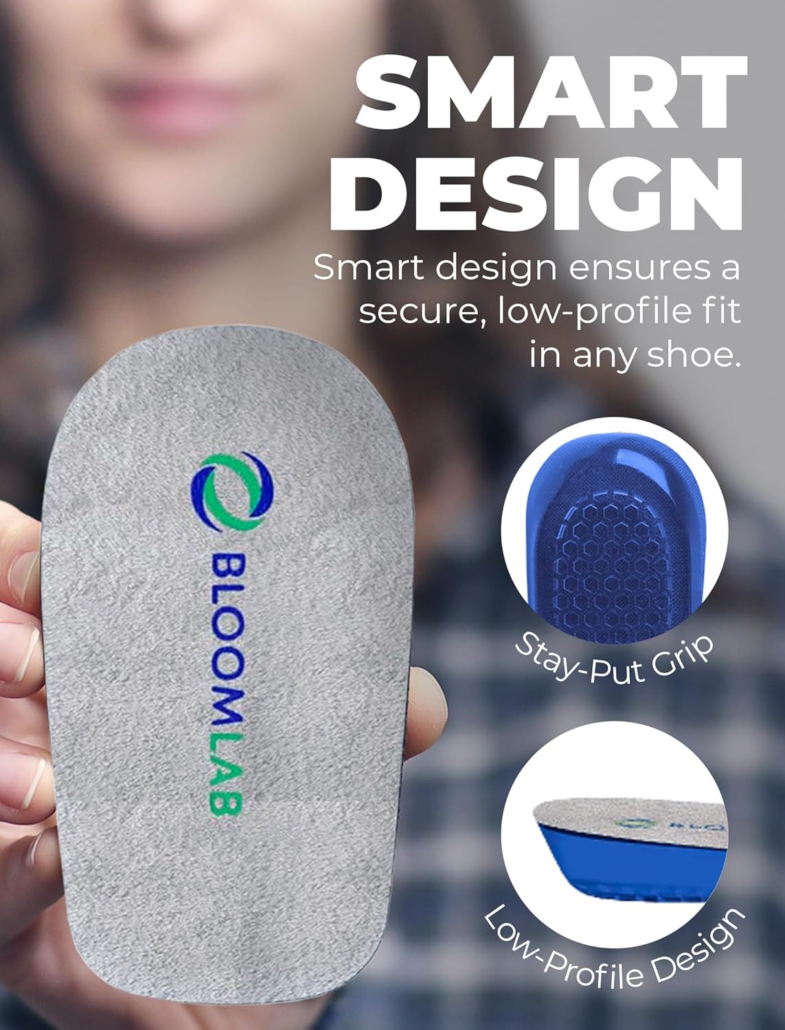 Orthopedic Heel Lift Inserts for Heel Pain & Leg Length Discrepancy – Soft Gel Cushioned Heel Cups, 3 Height Options (0.6”, 1”, 1.35”), Standard Width, Men & Women, 1 Pair - Image 4