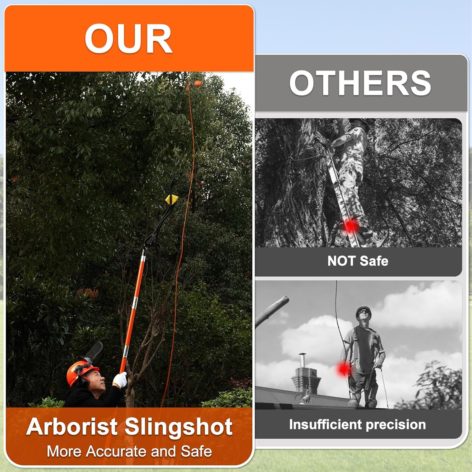 Arborist Slingshot Throw Line Rope Launcher, Portable Arborist Rope Launcher for Tree Work & Rope Placement - Image 3