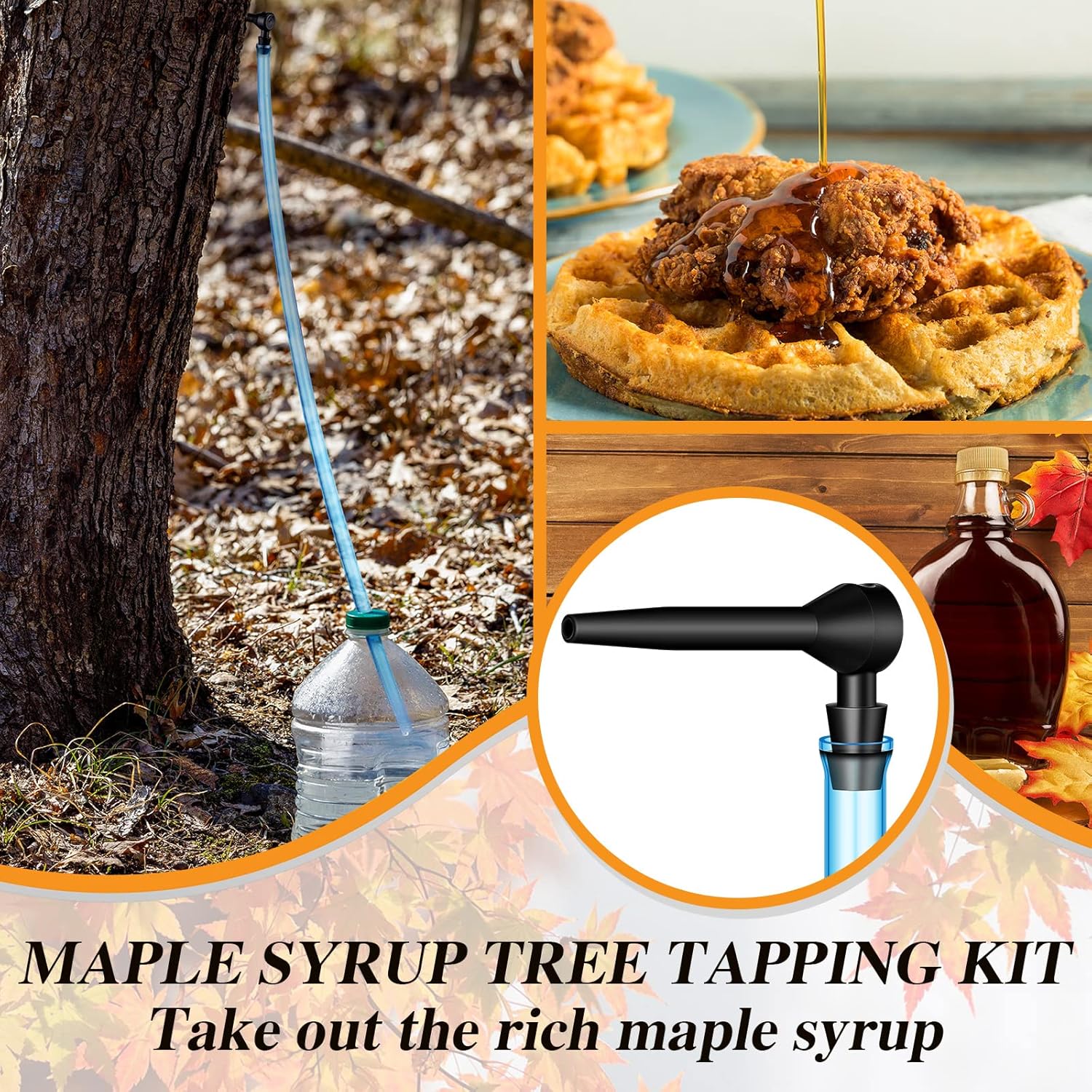 Hortsun 5 Set Maple Syrup Tree Tapping Kit Maple Syrup Sugaring Starter Taps Include 5 Pieces Maple Tree Tap Extractors and 5 Pieces Syrup Collection Extractor Tubes for Birch Maple Syrup Supplies - Image 7
