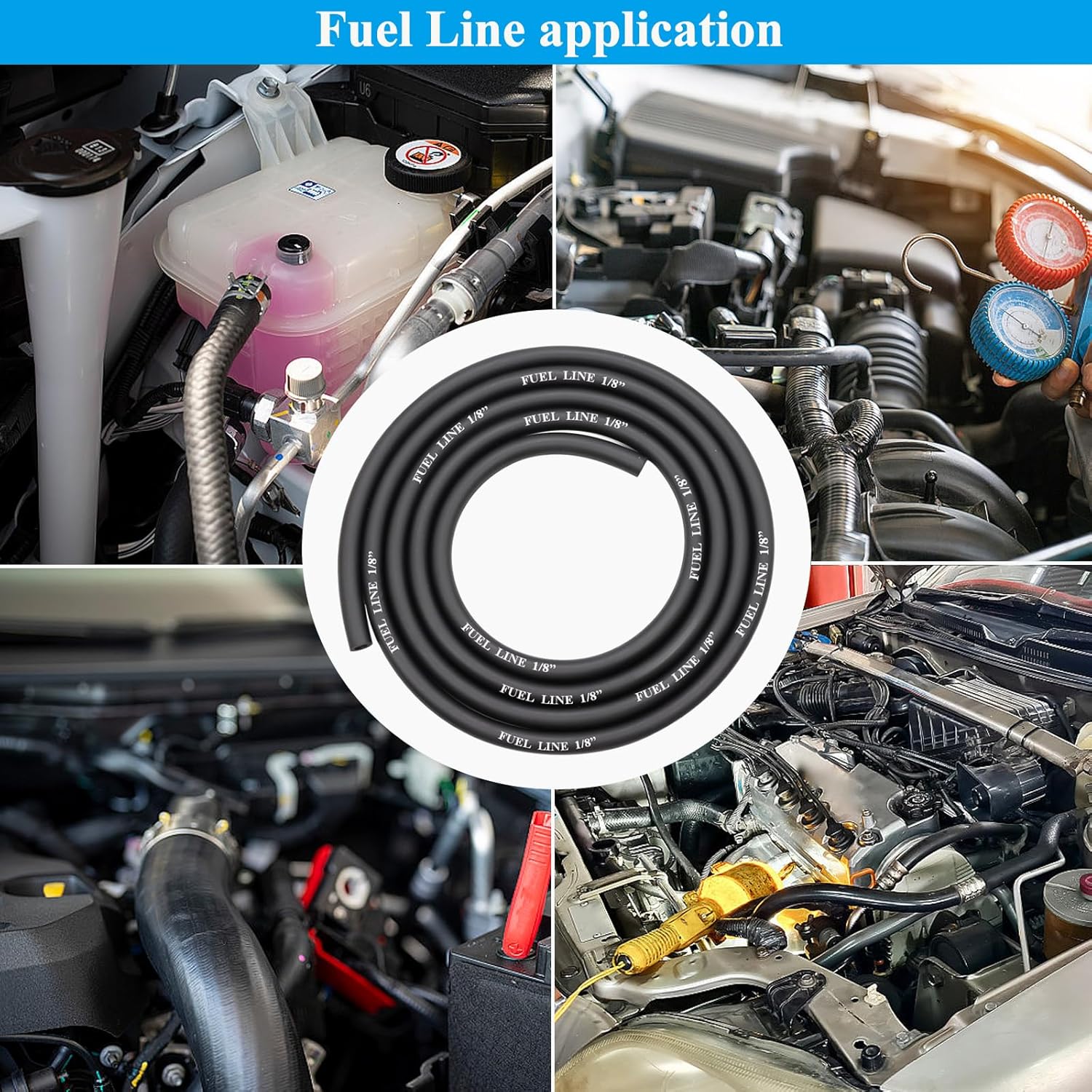 6 Feet 1/8 Inch ID Fuel Line with 20Pcs Hose Clamps for Kawasaki Kohler Lawn Mowers Tractors Small Engines Mini Bike ATV Golf Cart Motorcycle - Image 6