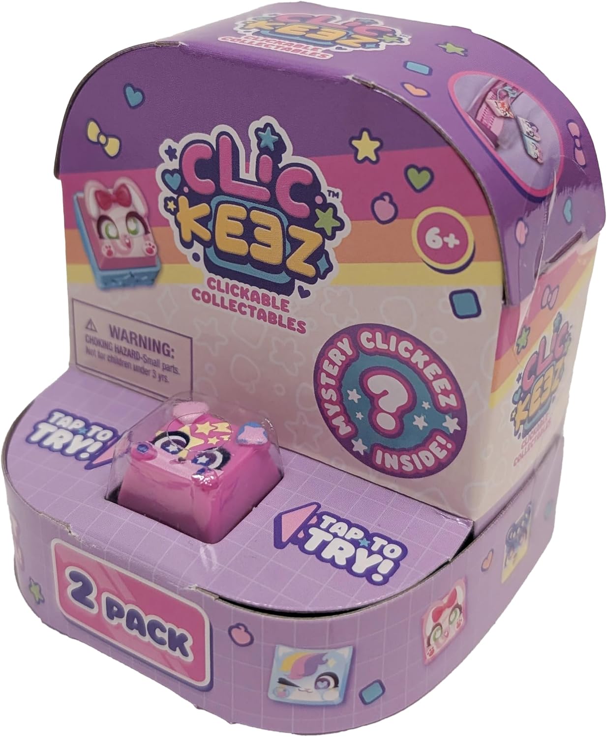 Clickeez 2-Pack | 2 Collectible Character Keyboard Keys Click and Clack | Create Your Own Keychain | Ages 6+ - Image 7
