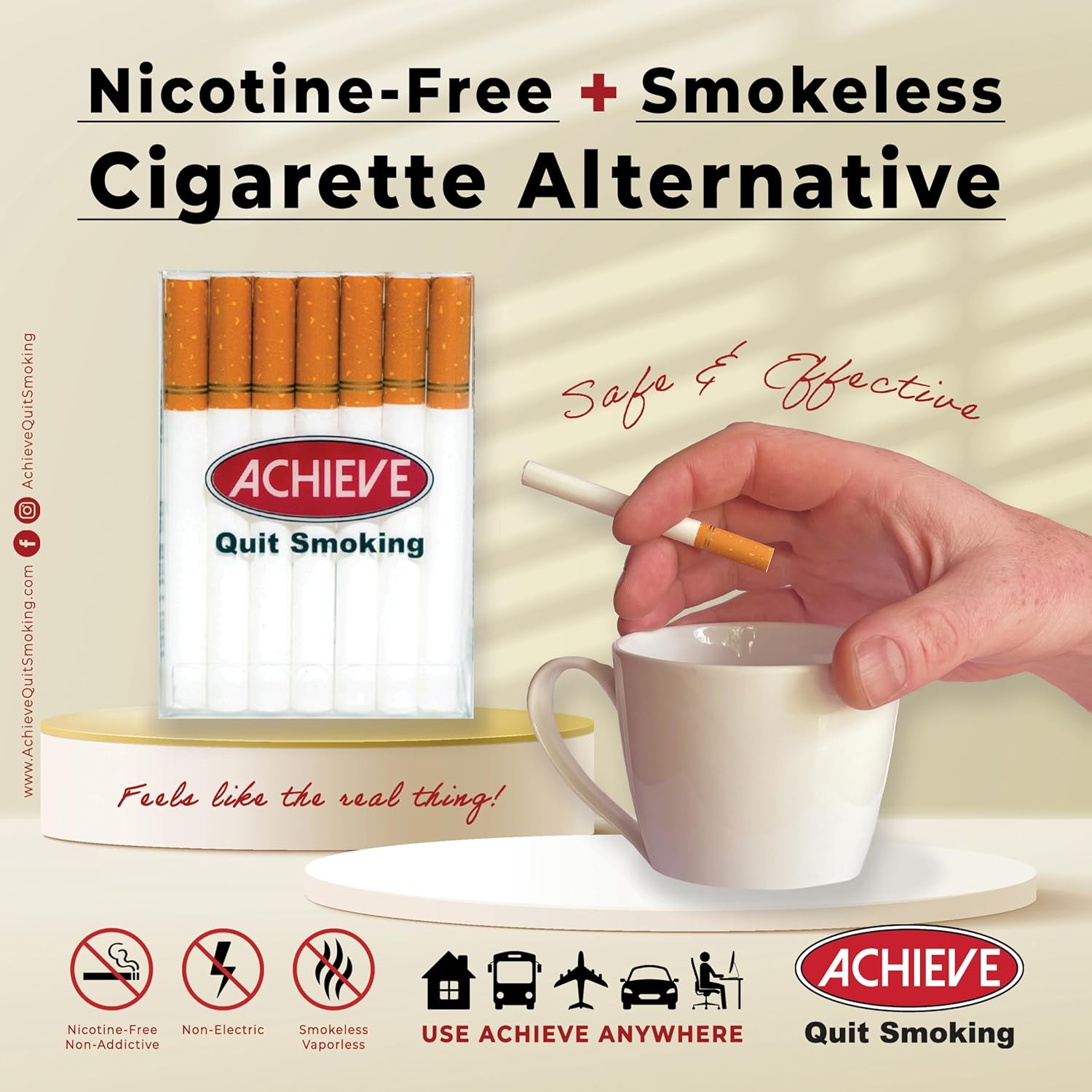 Stop Smoking Aids that Work | Tobacco-Free, Nicotine-Free, & Smoke-Free | Oral Fixation & Fidget Relief | The Safe Quit Smoking Tool for Smoking Cessation - Image 3