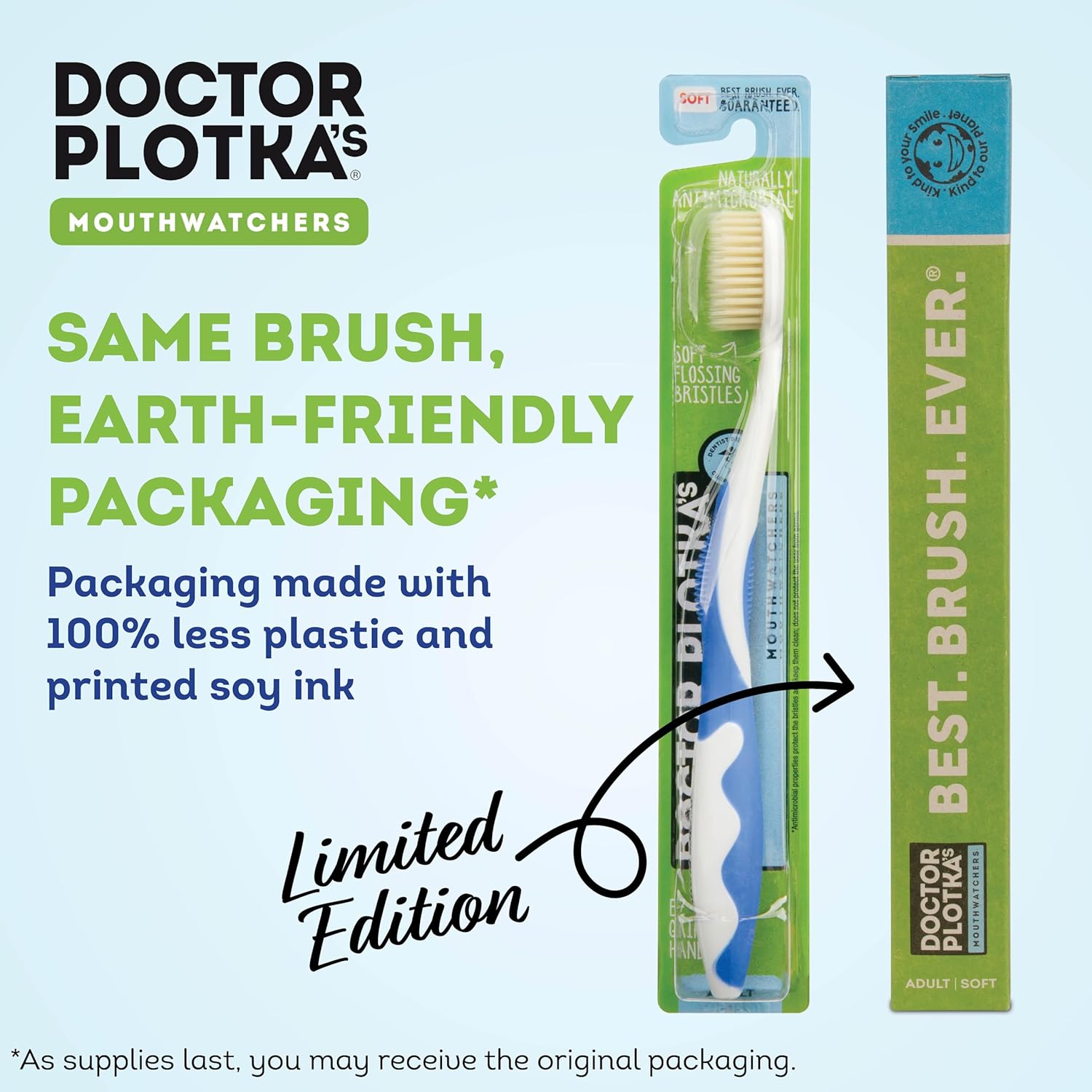 MOUTHWATCHERS Dr Plotkas Soft Bristle Flossing Toothbrush Manual Soft Toothbrush for Adults, Ultra Clean, Good for Sensitive Teeth and Gums, Variety 4 Pack, Colors May Vary - Image 7