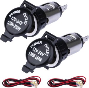 2 PCS Car Cigarette Lighter Socket,...