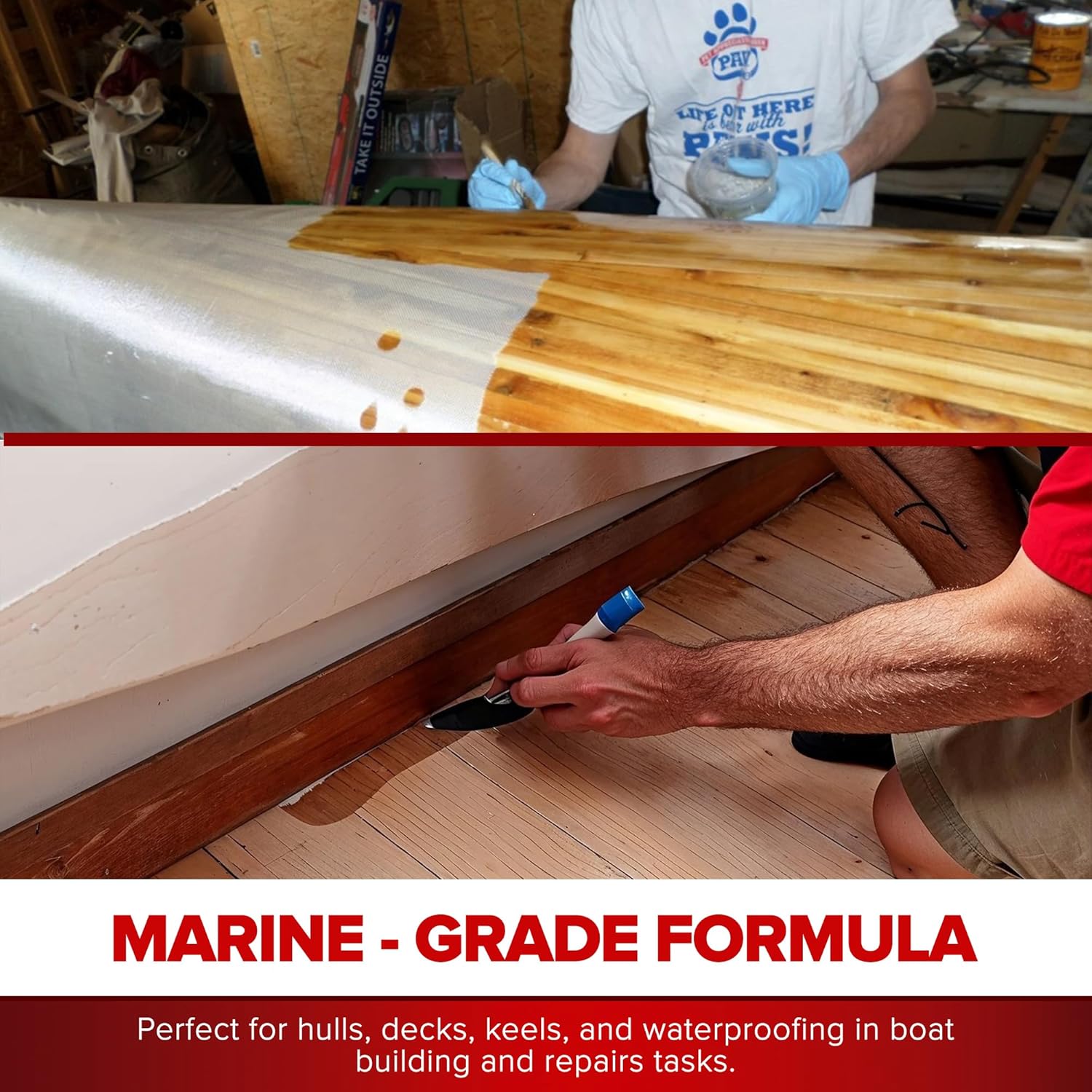 MAS Epoxies Marine Epoxy Resin Kit (1.5-Quart, Medium) 2:1 High Performance Non-Blushing Self-Leveling Hardener for Boat and Wood Repair, Fiberglass Repair Kit with Cups and Pumps - Image 3