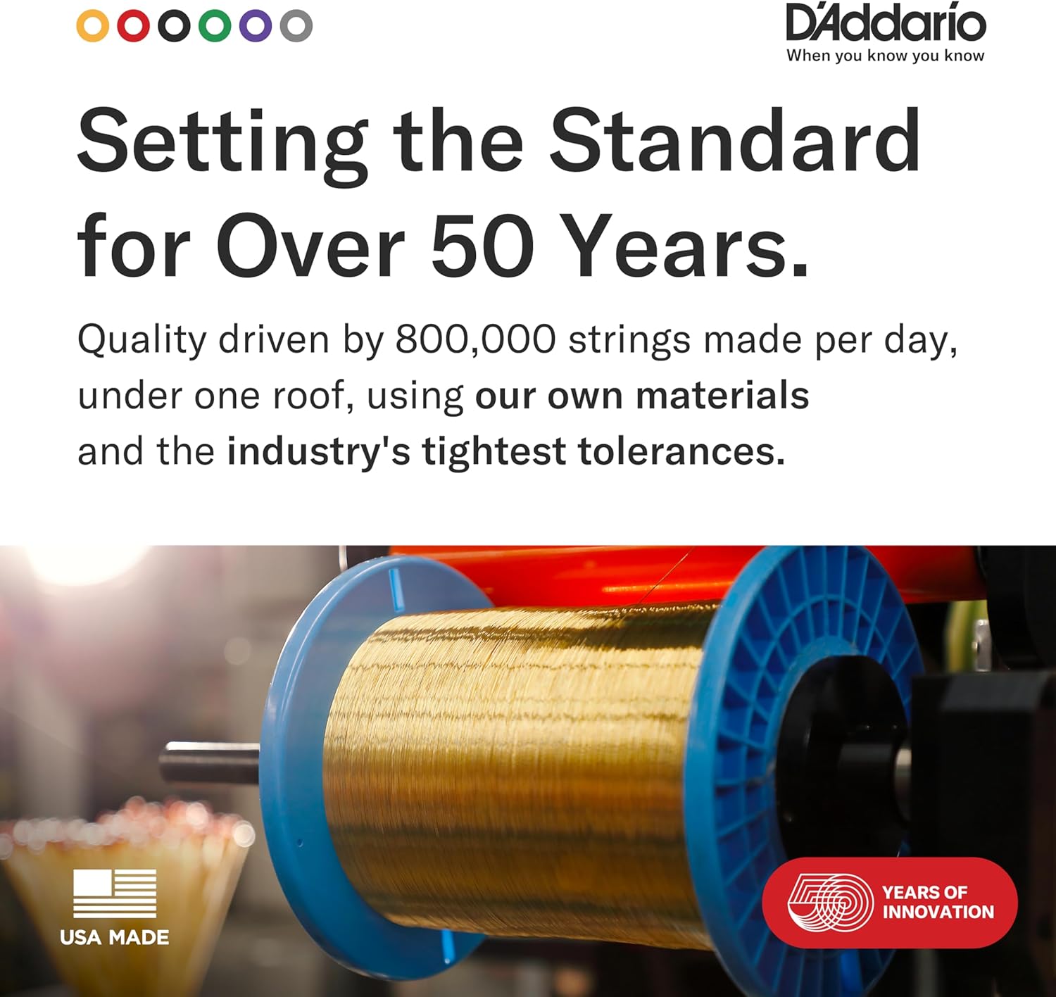 D'Addario Acoustic Guitar Strings, 80/20 Bronze, EJ14, Bluegrass Light Top/Medium Bottom Gauge 12-56, 6-String Set, Pack of 1 - Image 6