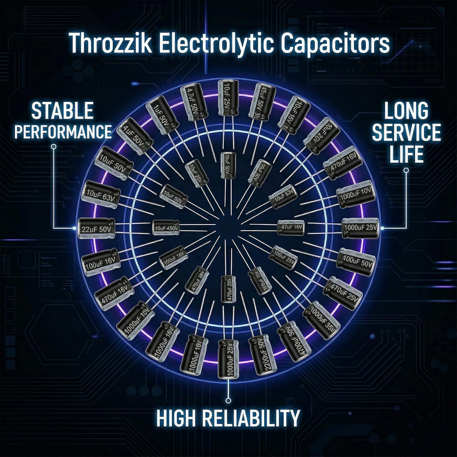 1000uF 10V 8 * 12mm 20pcs Electrolytic Capacitor 1000 uF MFD 10 Volt 0.32 * 0.47in Aluminum Capacitors - Image 5