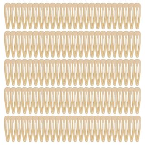 120pcs Taupe Metal Snap Hair Clips,...