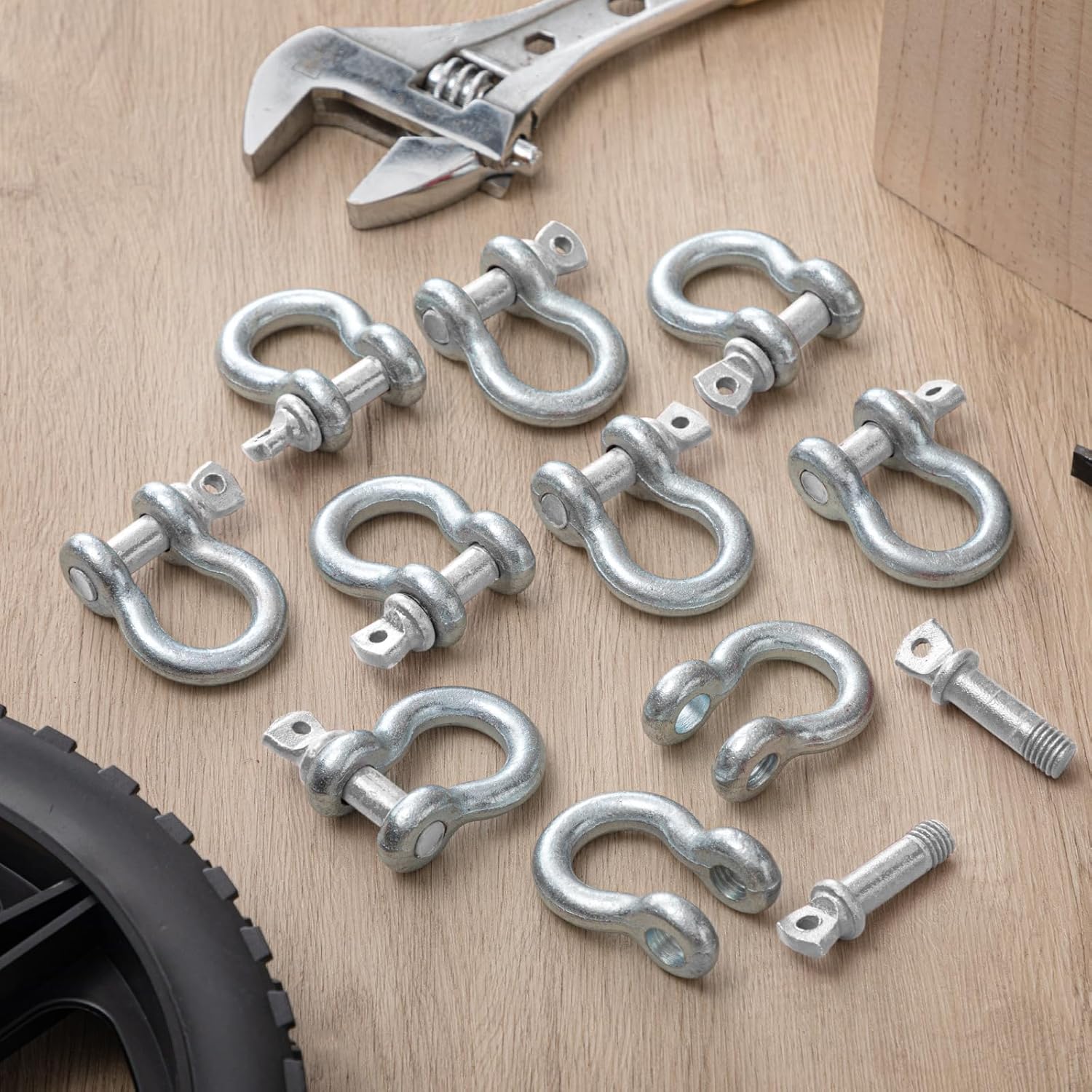 30 Pack 3/8 Inch D Ring Shackles, Galvanized Carbon Steel Screw Pin Anchor Shackles, D-Shackles for Marine, Mining, Forestry, Land Transport, Home Use - Image 6