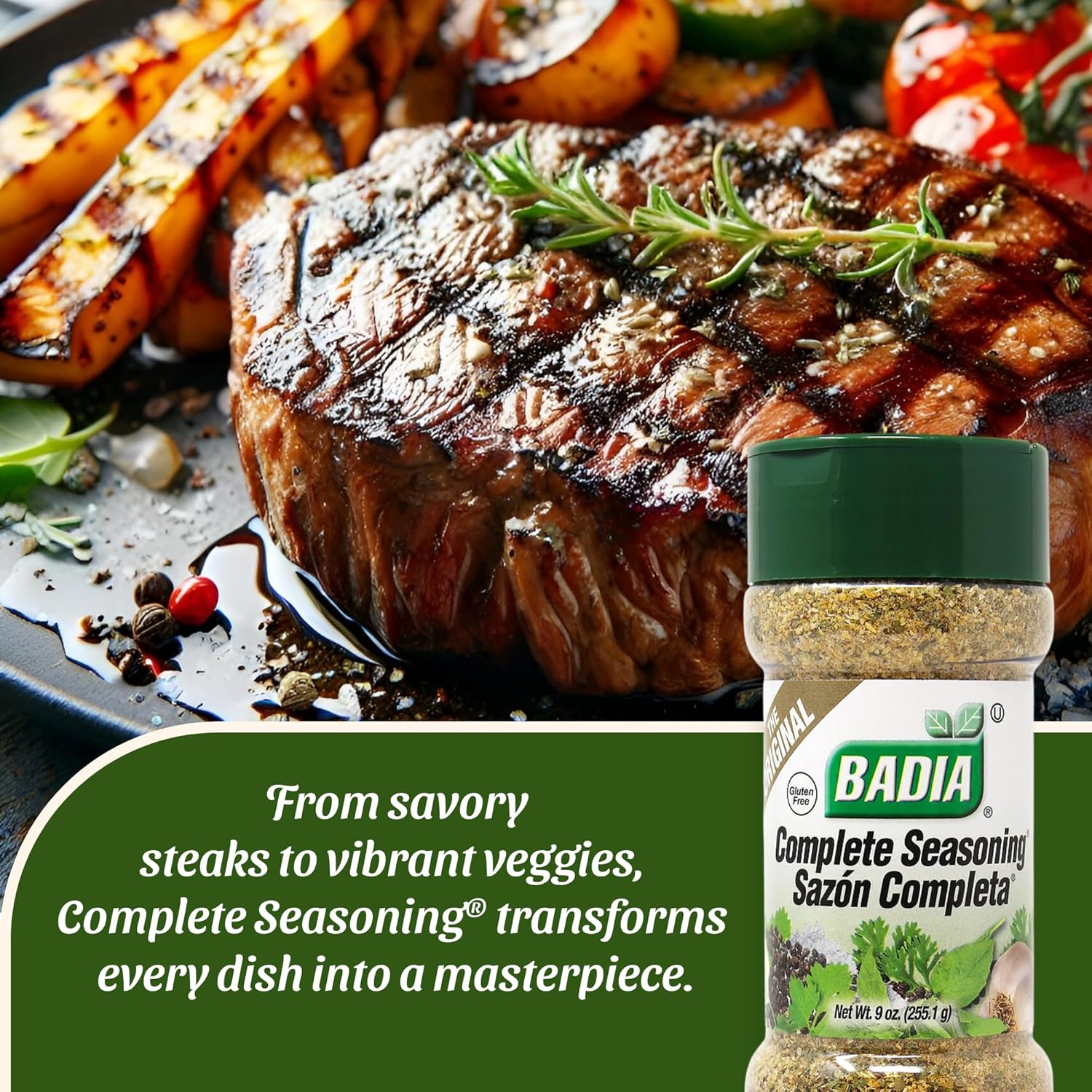 Badia Complete Seasoning 9 oz – All-Purpose Spice Blend of Garlic, Onion, Salt, Pepper, Herbs & Spices - Savory Signature Blend - Image 5