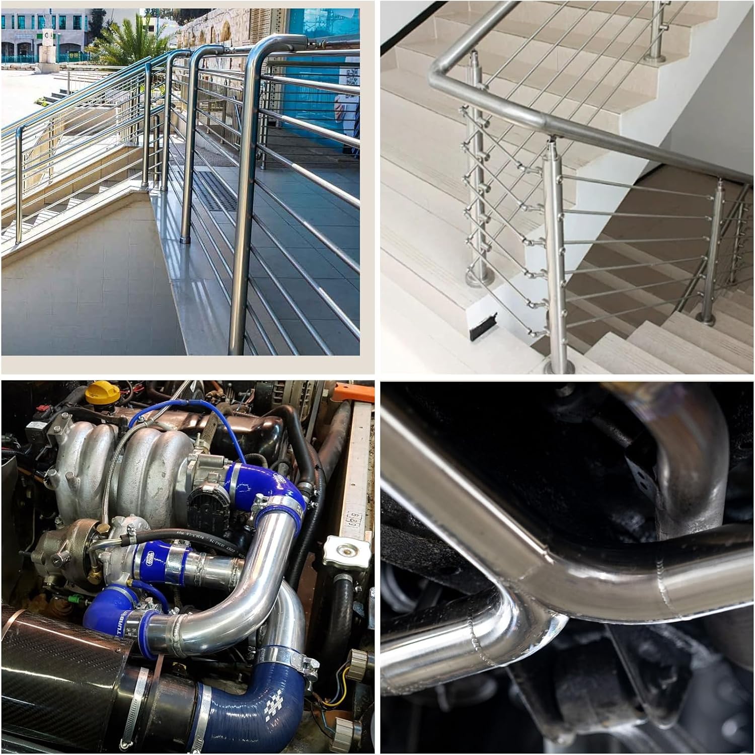 Acrux7 4 Pack 3 Inch 90 Degree Exhaust Pipes Stainless Steel Exhaust Elbow 1.5mm Thickness Mandrel Bend - Image 6
