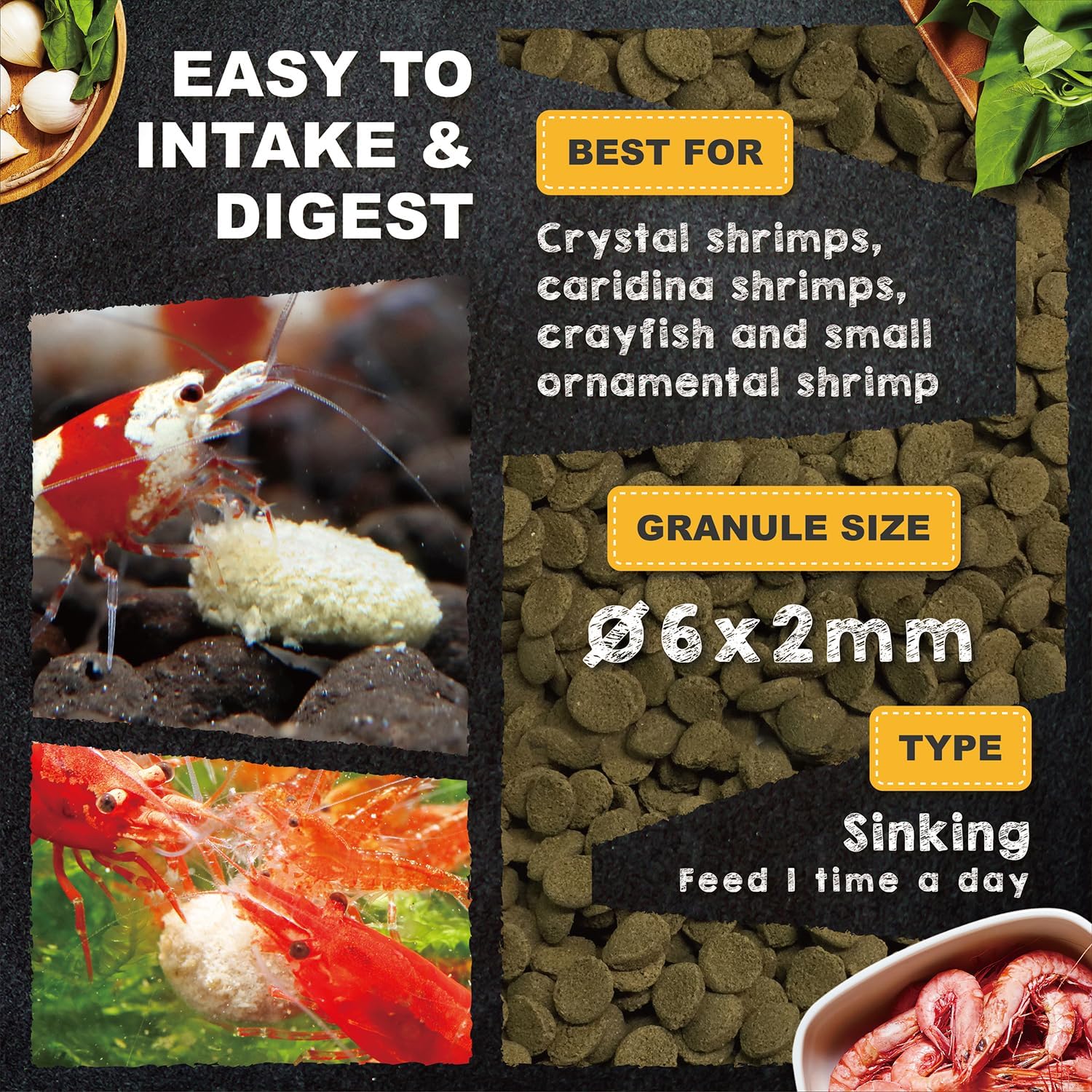 Ultra Fresh Shrimp Food, High Protein, Rich in Vitamins for Crystal, Caridina and Small Tropical Shrimp 2.04oz - Image 4