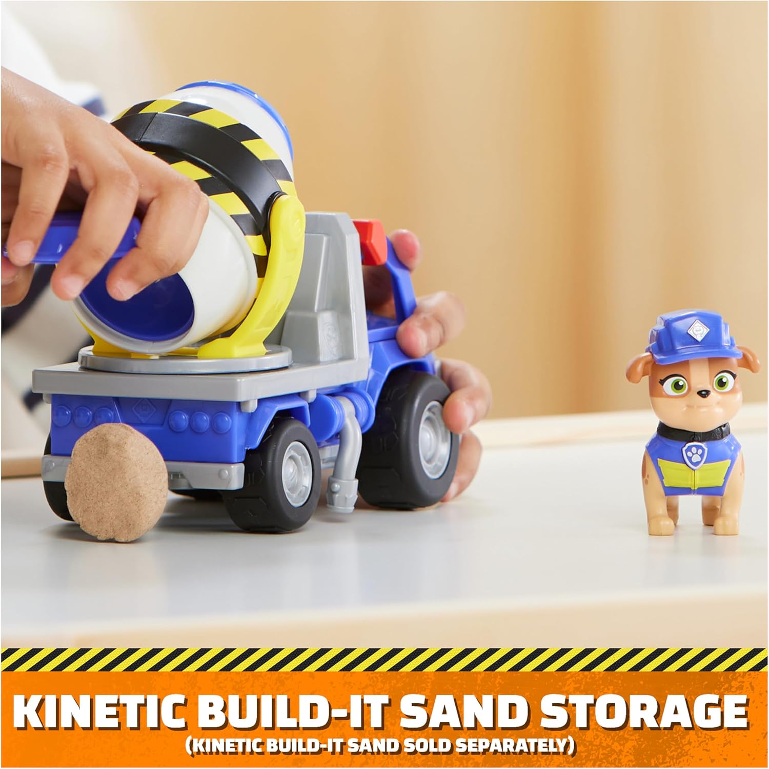 Rubble & Crew, Mix’s Cement Mixer Toy Truck with Action Figure and Movable Construction Toys, Kids Toys for Ages 3 and Up - Image 3