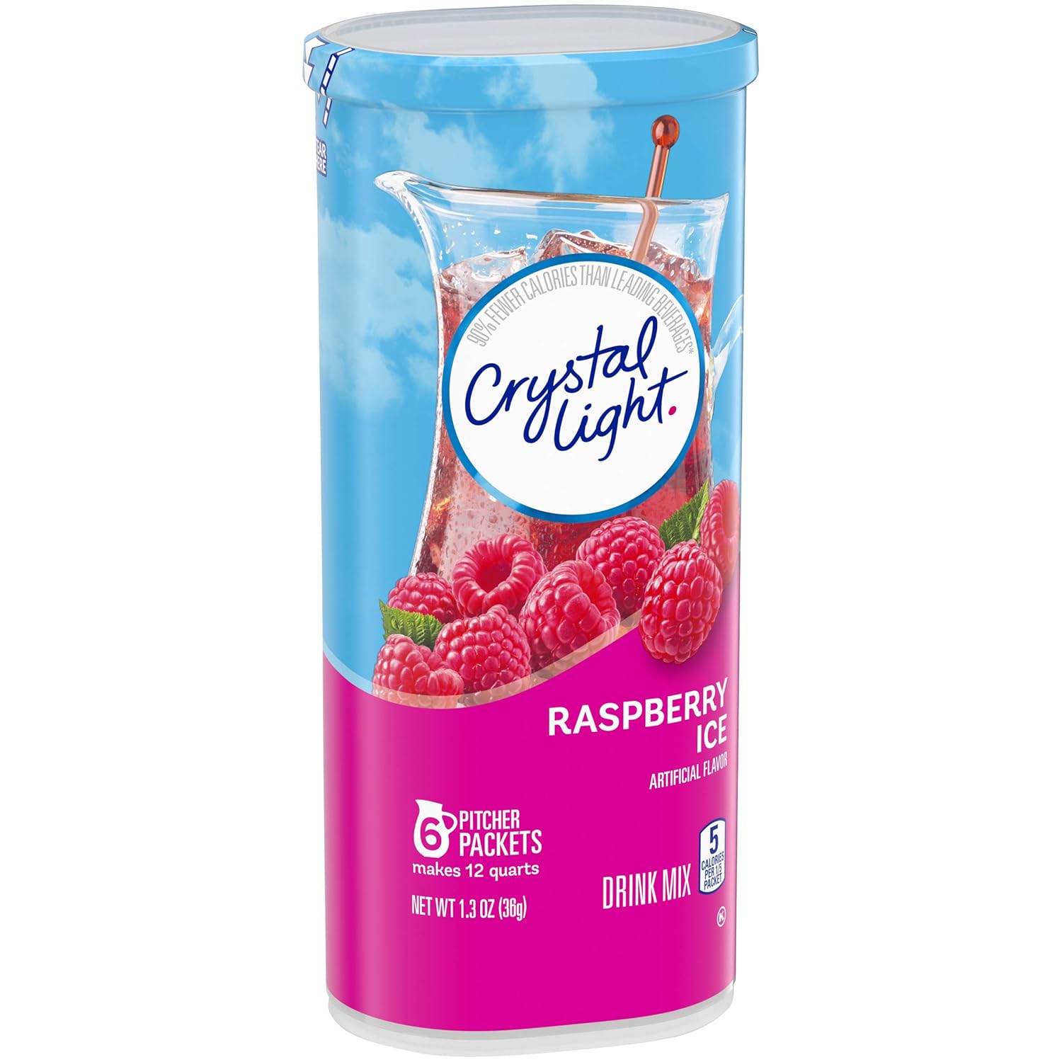 Crystal Light Sugar-Free Raspberry Ice Drink Mix (6 Pitcher Packets) - Image 8