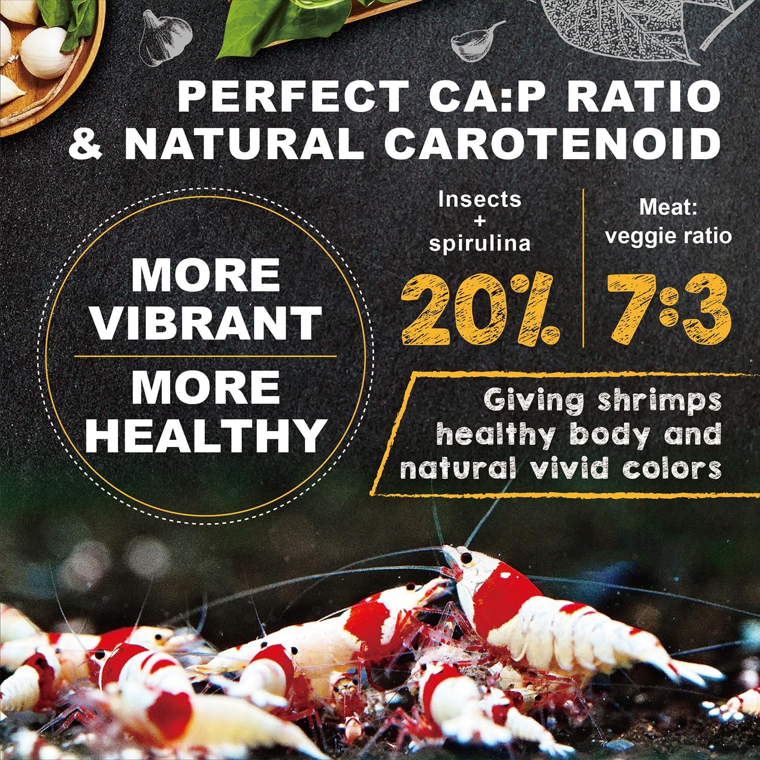 Ultra Fresh Shrimp Food, High Protein, Rich in Vitamins for Crystal, Caridina and Small Tropical Shrimp 2.04oz - Image 2
