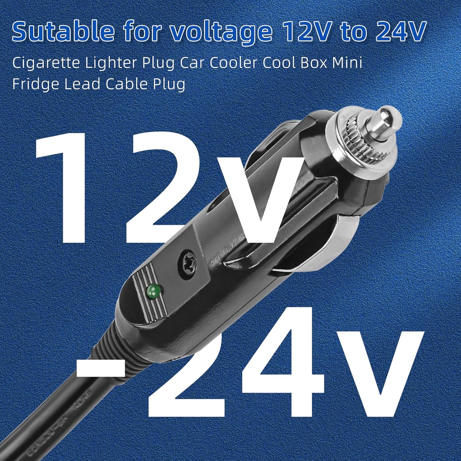 Thermoelectric Cooler Power Cord 8FT w/Fuse for Coleman 12V/24V OE#5644-710 5644-707 300000540 5645 - Image 6