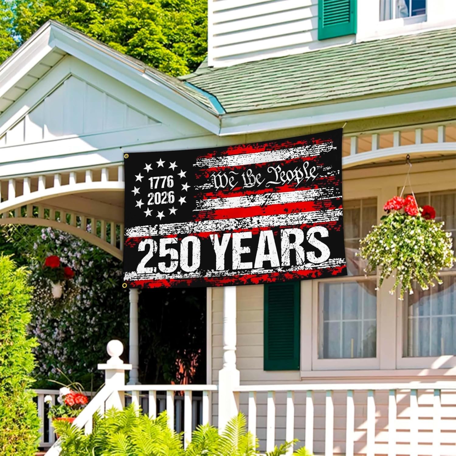NASIAN 250 Year American Anniversary Flag 250th Anniversary Usa Flag Patriotic 4th of July We The People 1776 Yard Flags For Outside 3x5 Ft House Outdoor Banner Decorations - Image 3