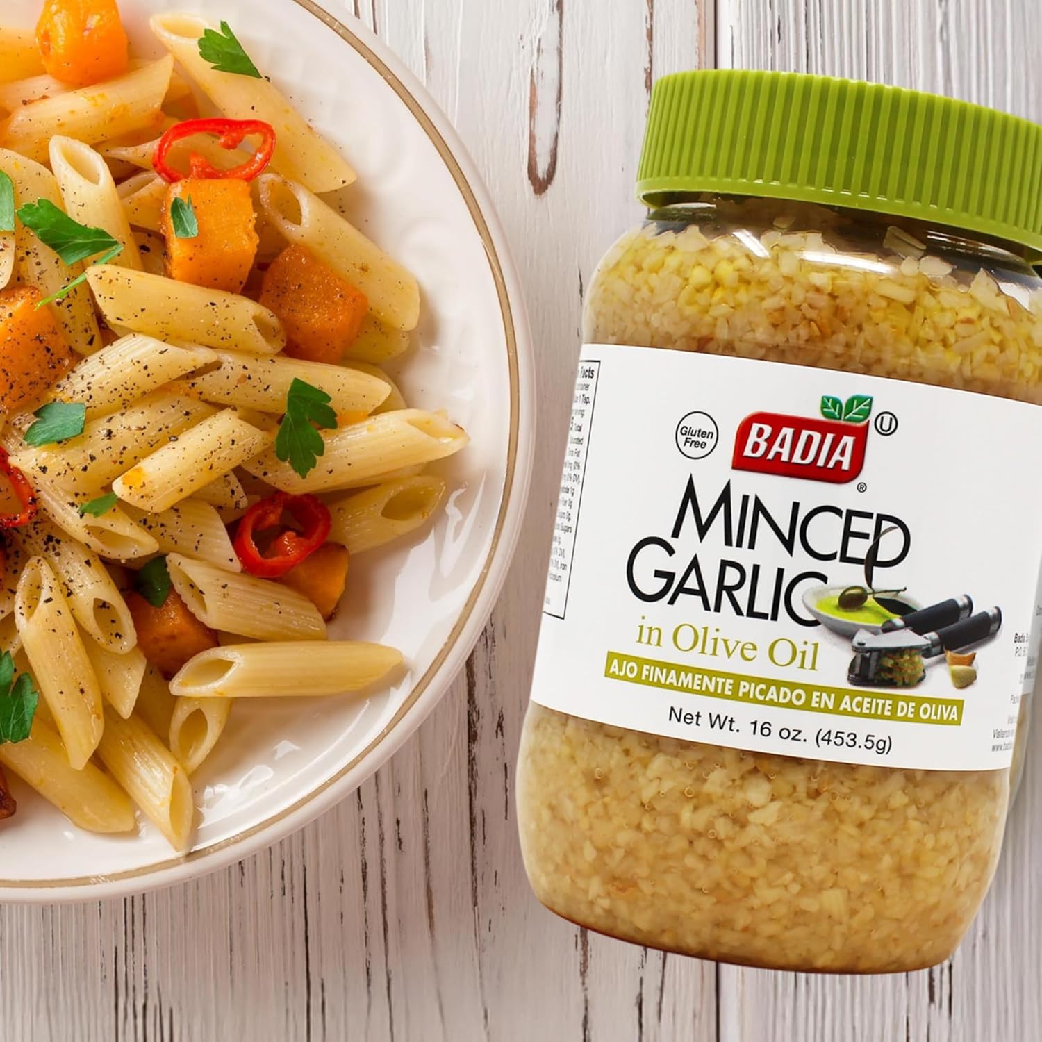 Badia Minced Garlic in Olive Oil, 16 oz – Fresh Minced Garlic, Bold Flavor for All Purpose Cooking, Gluten Free - Image 4
