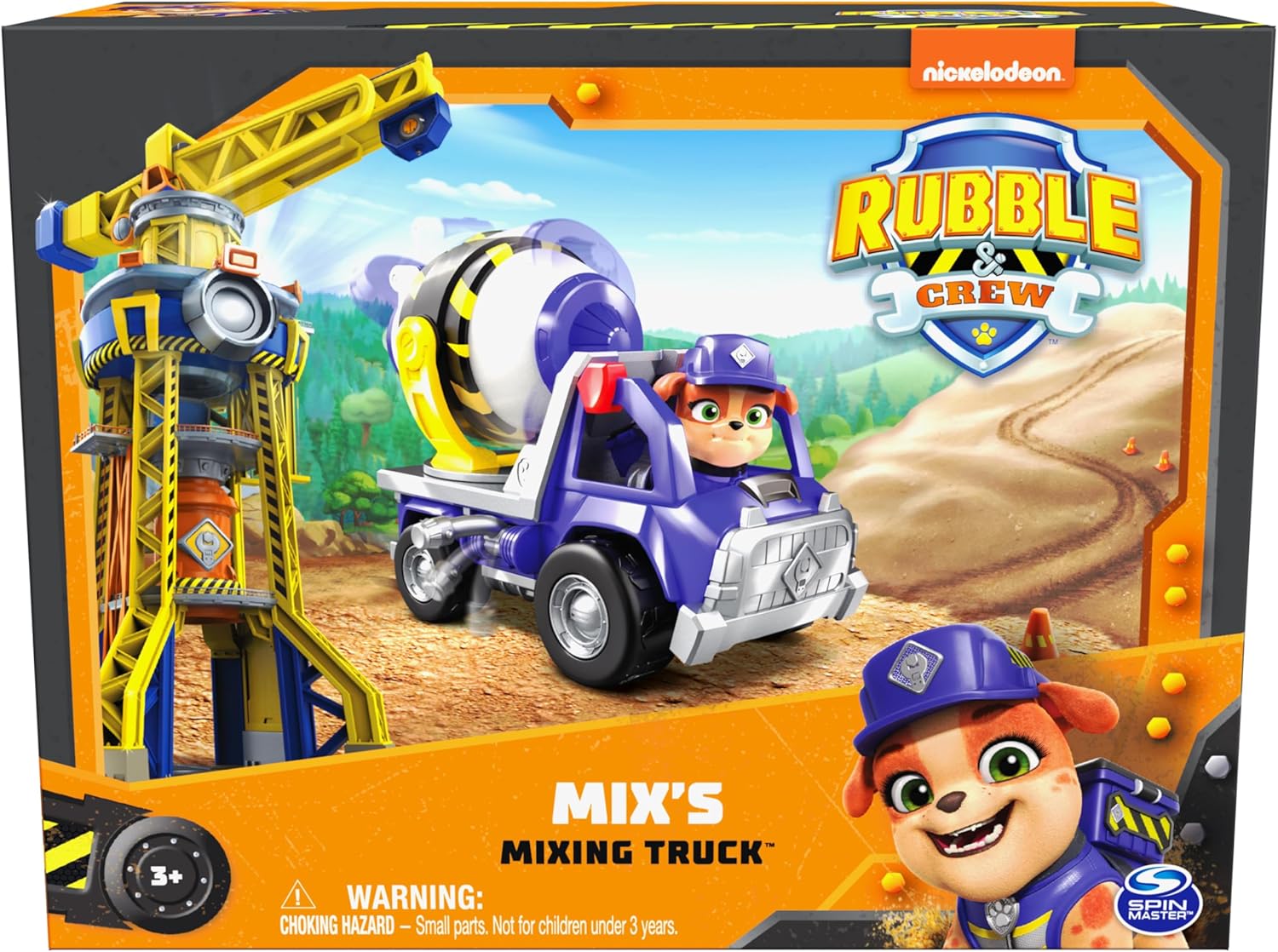 Rubble & Crew, Mix’s Cement Mixer Toy Truck with Action Figure and Movable Construction Toys, Kids Toys for Ages 3 and Up - Image 9