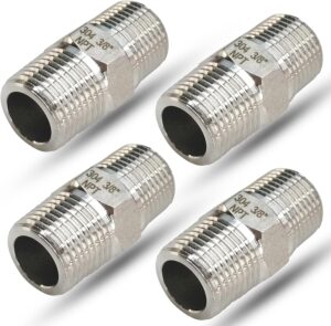 3/8″ NPT Male Hex Nipple Pipe...