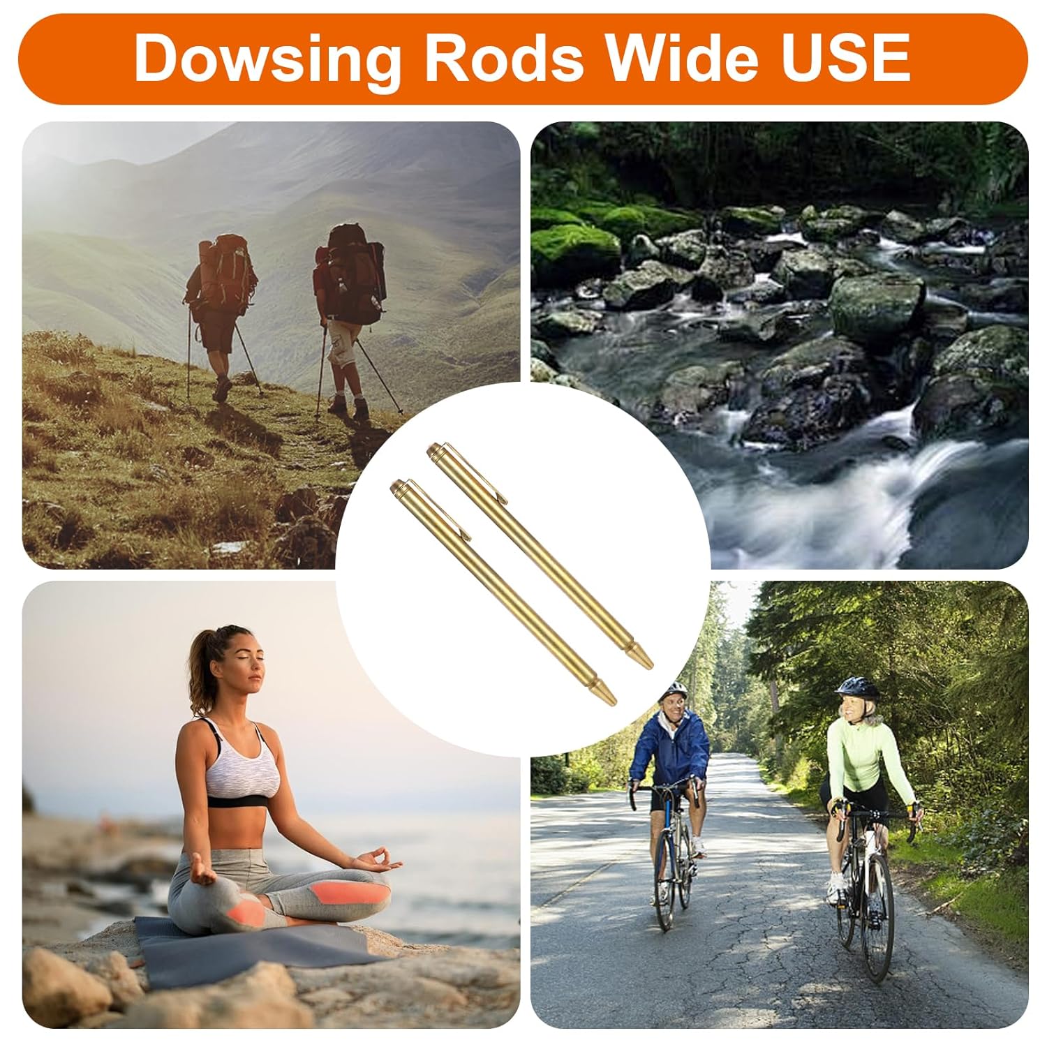 Molain 2Pcs Dowsing Rods, Retractable Divining Rods Portable Pen Stainless Steel Shape L Rod for Ghost Gold Hunting Water Energy Detection Paranormal Investigation - Image 6