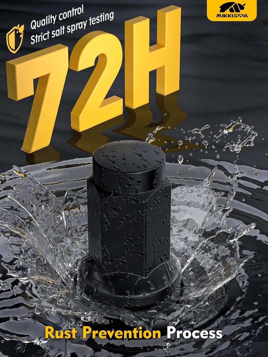 MIKKUPPA 3/8"-24 ATV Wheel Lug Nuts - Replacement for Polaris Ranger 700 RZR 900xp 800 S 570 Aftermarket Wheel, Black 16pcs 14mm Hex Cone Seat 3/8x24 Tire Lug Nuts - Image 3