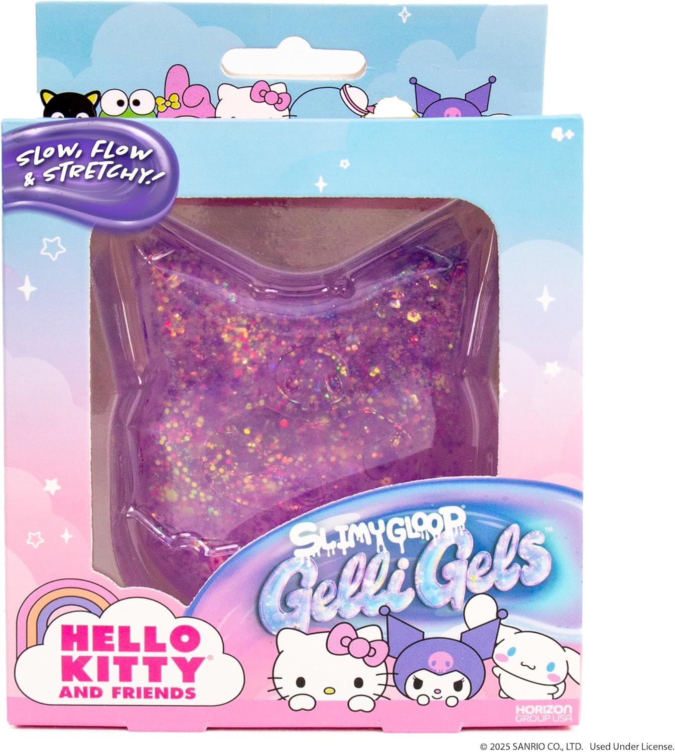 Hello Kitty® and Friends SLIMYGLOOP Gelli Gels – Kuromi™, Slow Rising Sensory Squeeze Toy with Glitter, Gel Filled Fidget Toys - Image 7